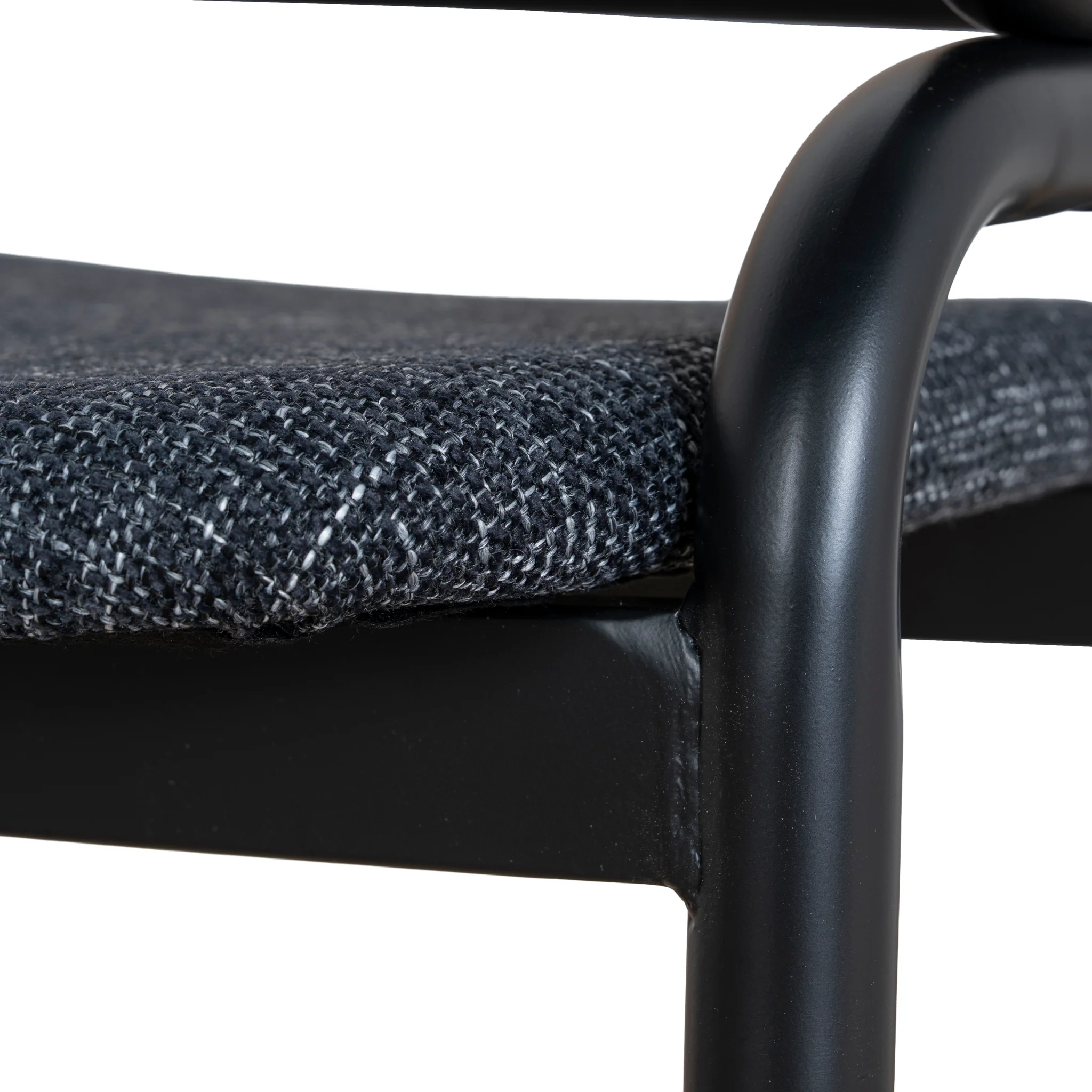 CDC12046-SD Fabric Dining Chair - Dark Grey with Rattan Back (Set of 2) - Image 12