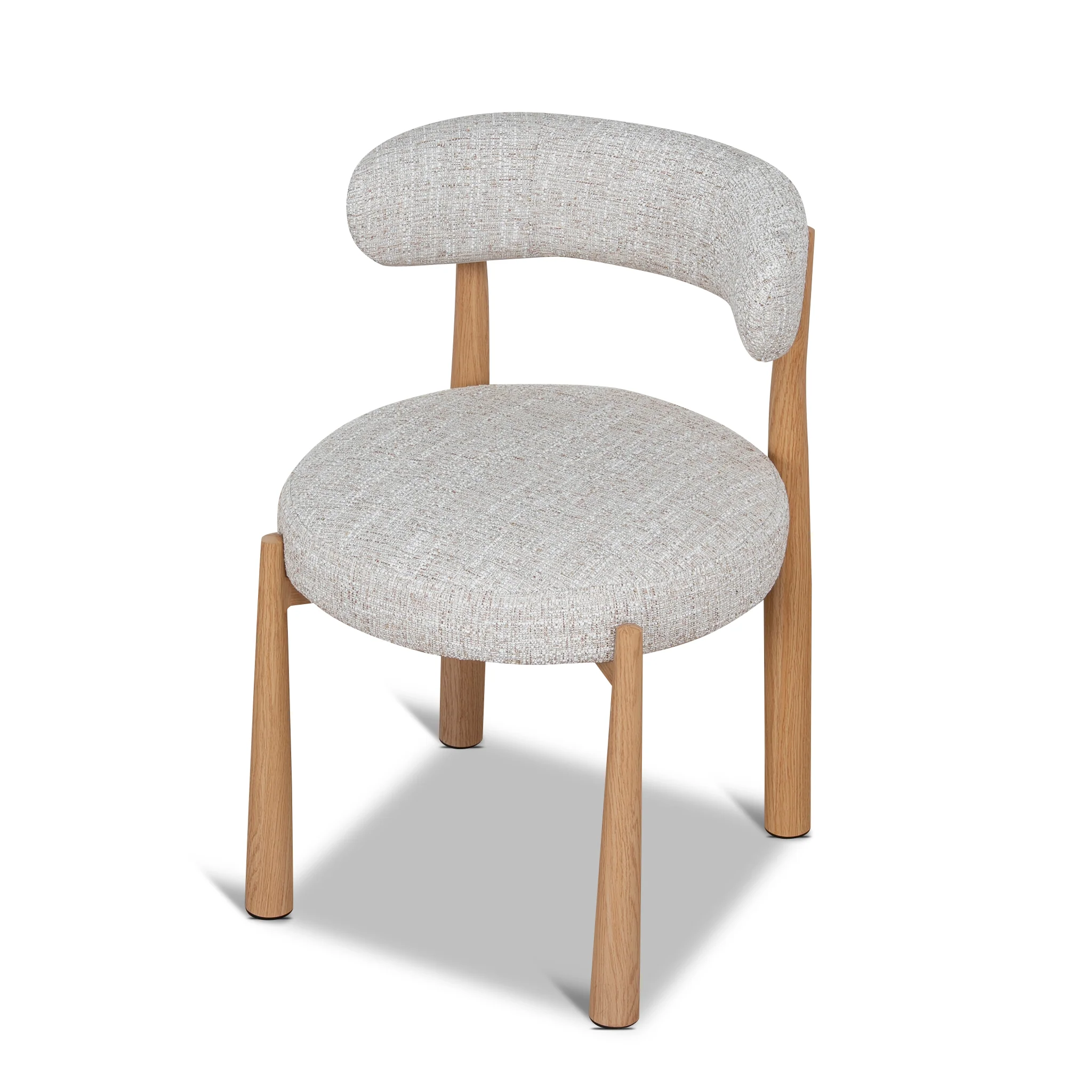CDC12445-CI Natural Dining Chair - Pale Beige (Set of 2) - Image 7