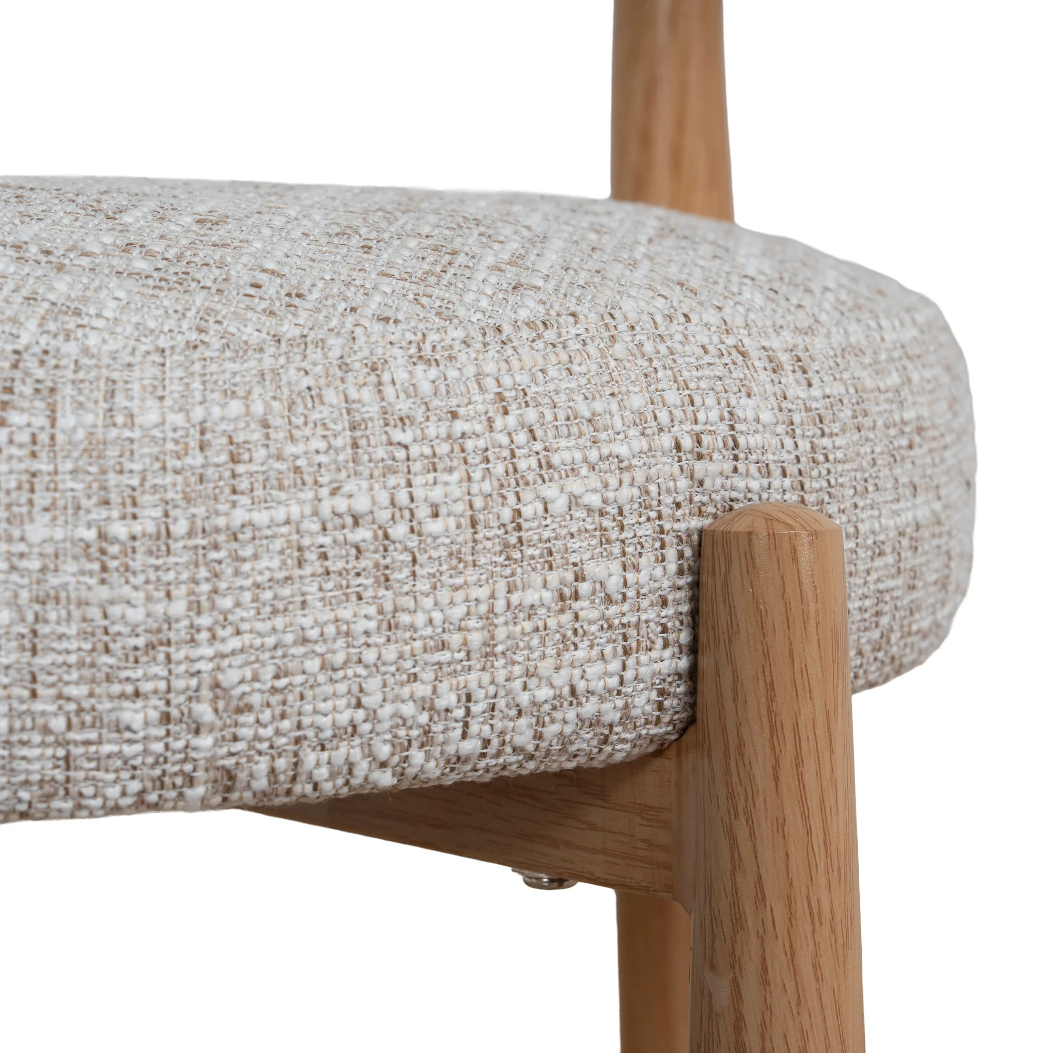 CDC12445-CI Natural Dining Chair - Pale Beige (Set of 2) - Image 9