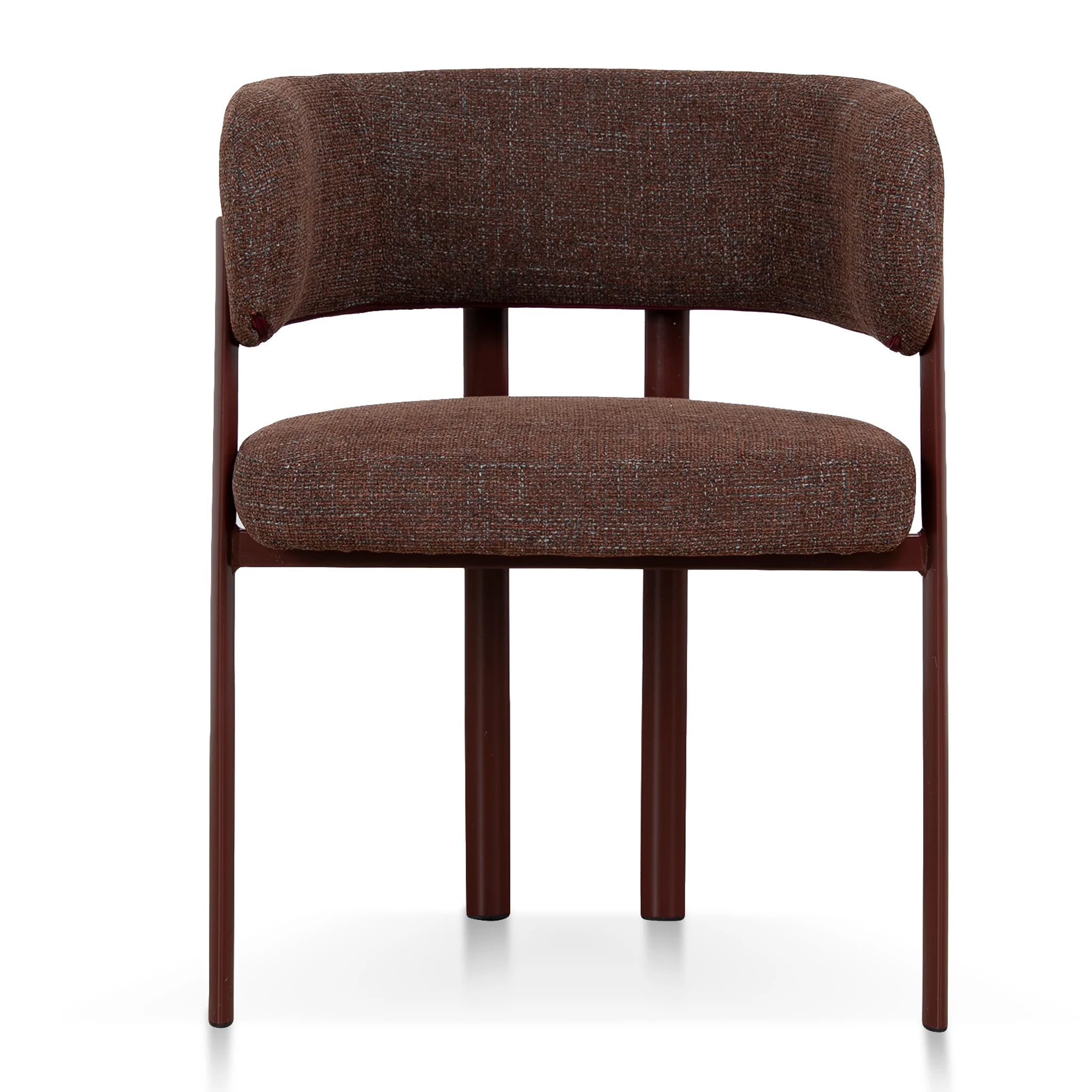 CDC12456-CI Dark Red Dining Chair - Moss Brown (Set of 2) - Image 2