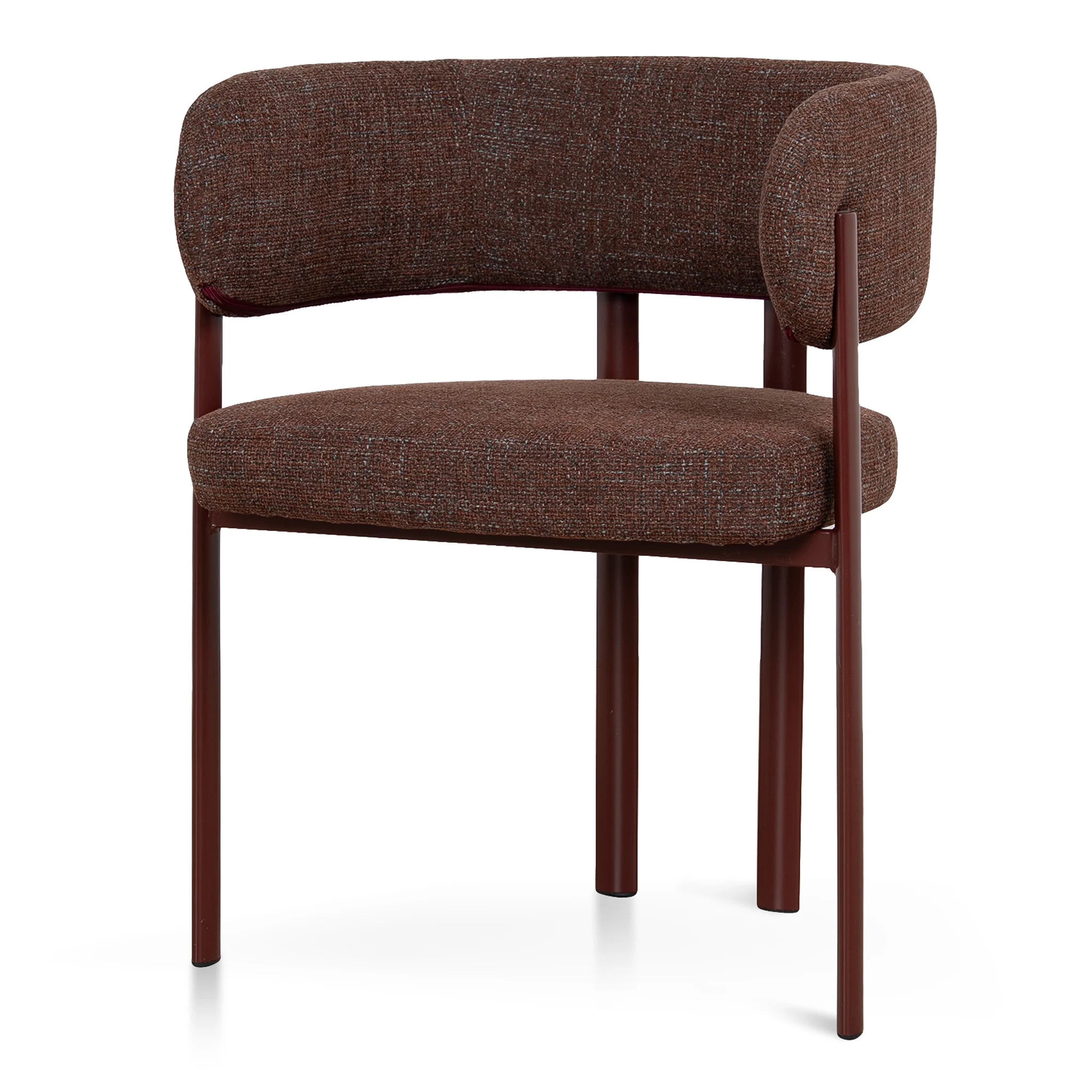 CDC12456-CI Dark Red Dining Chair - Moss Brown (Set of 2) - Image 3