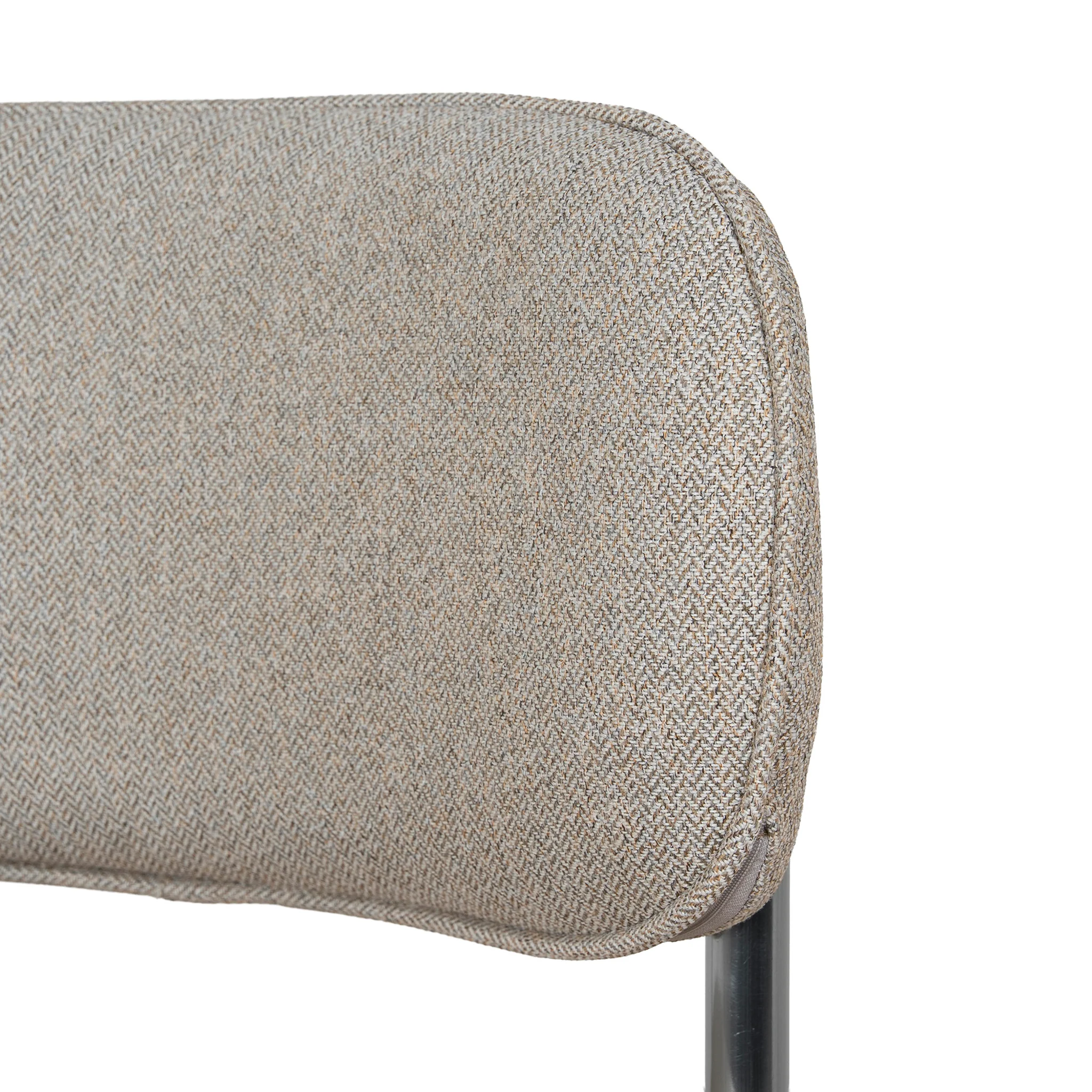 CDC12471-CI Chrome Dining Chair - Henry Beige (Set of 2) - Image 9