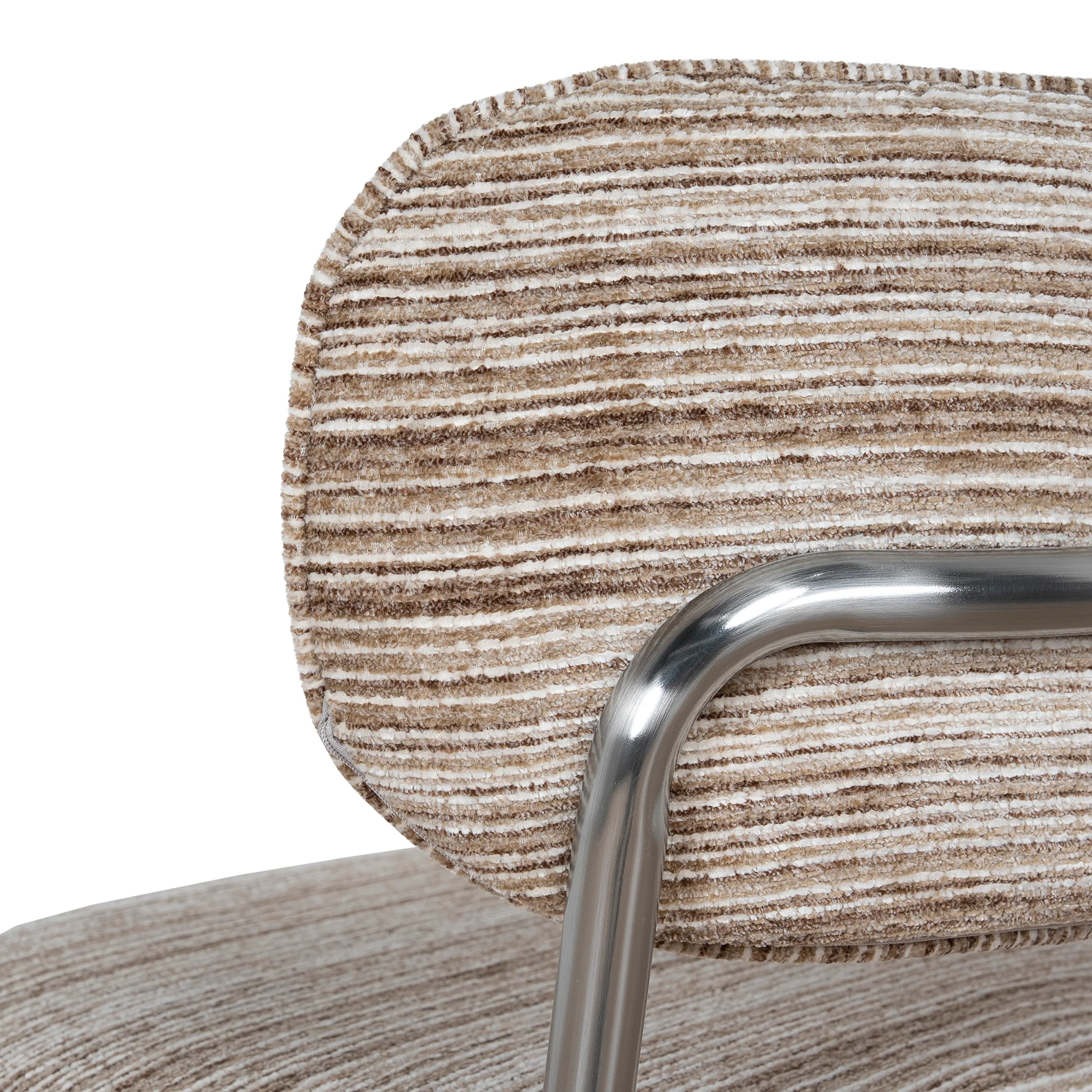CDC12472-CI Chrome Dining Chair - Coconut Stripe (Set of 2) - Image 10