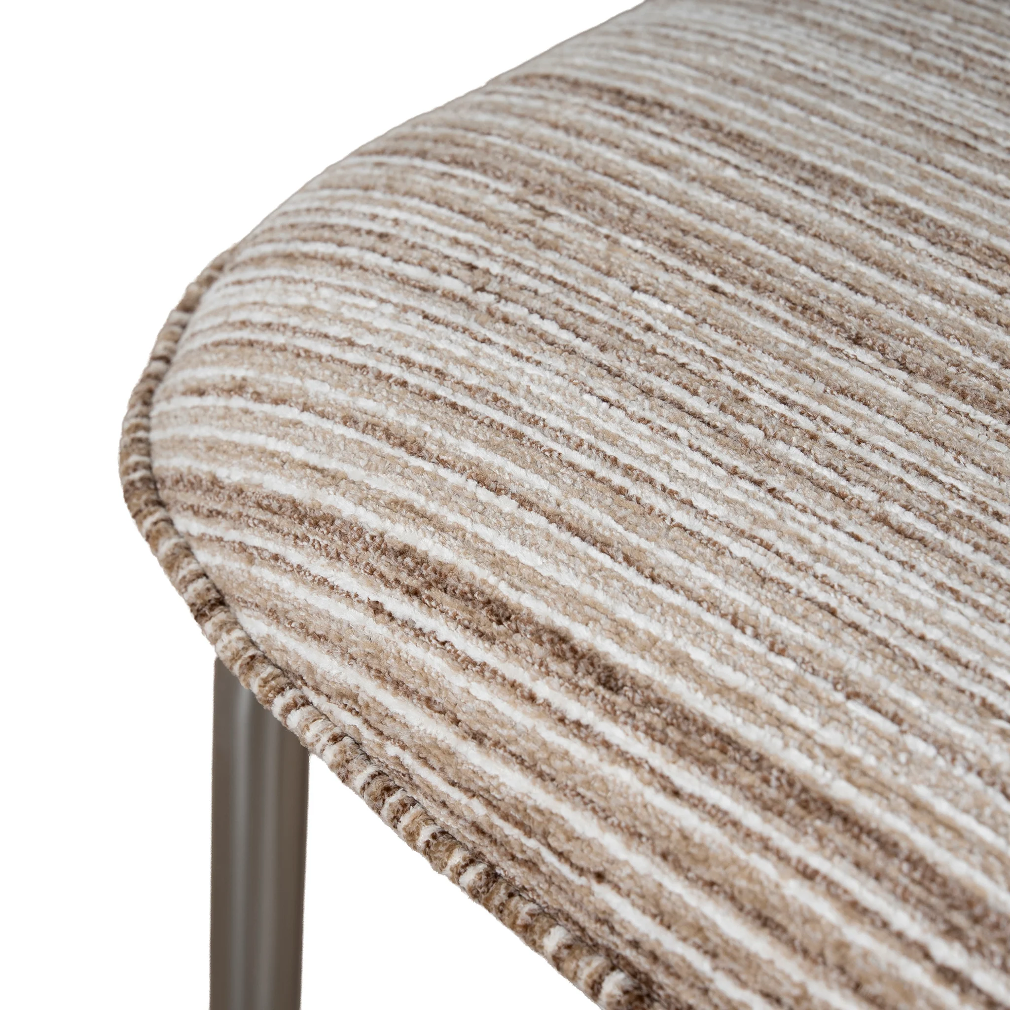 CDC12472-CI Chrome Dining Chair - Coconut Stripe (Set of 2) - Image 11