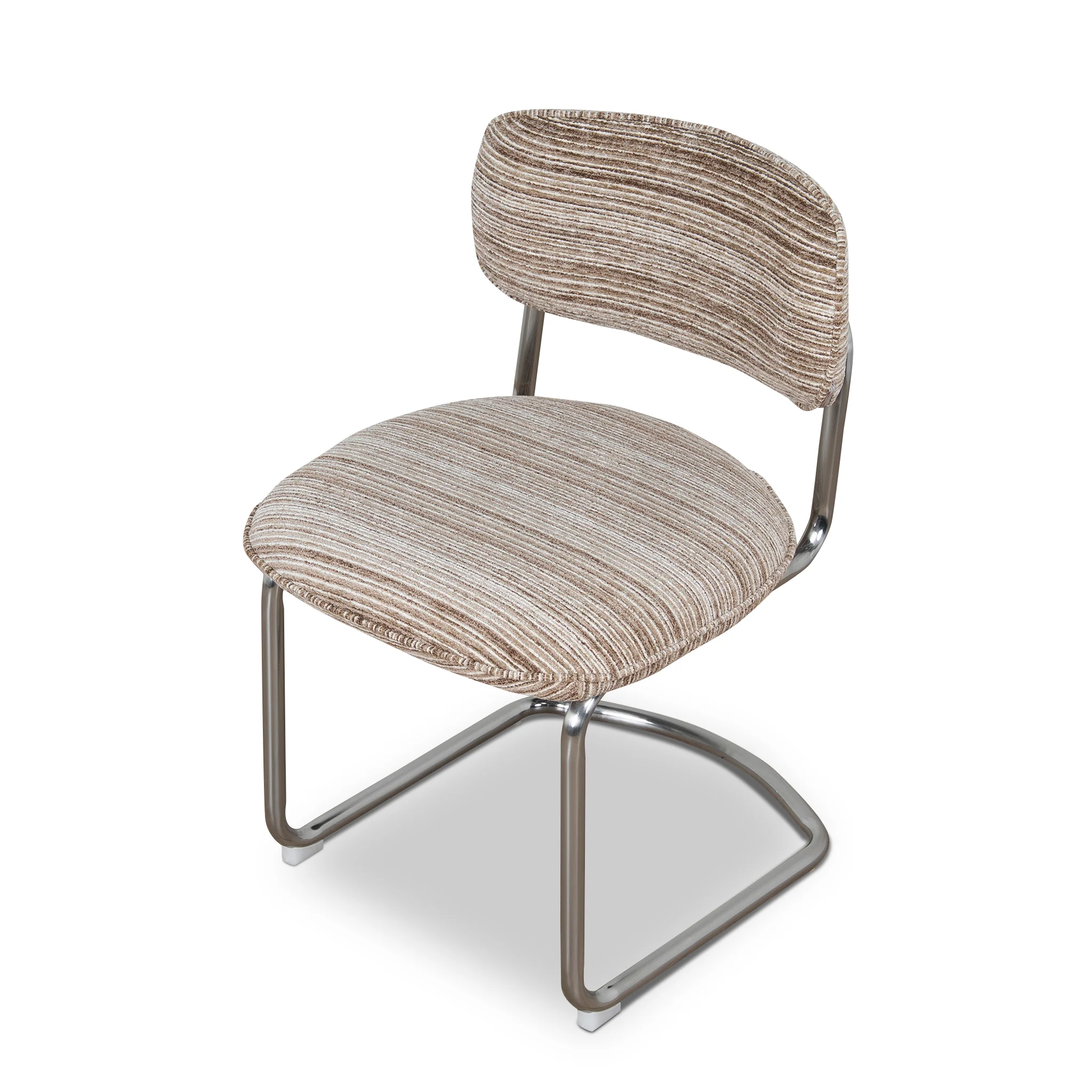 CDC12472-CI Chrome Dining Chair - Coconut Stripe (Set of 2) - Image 7