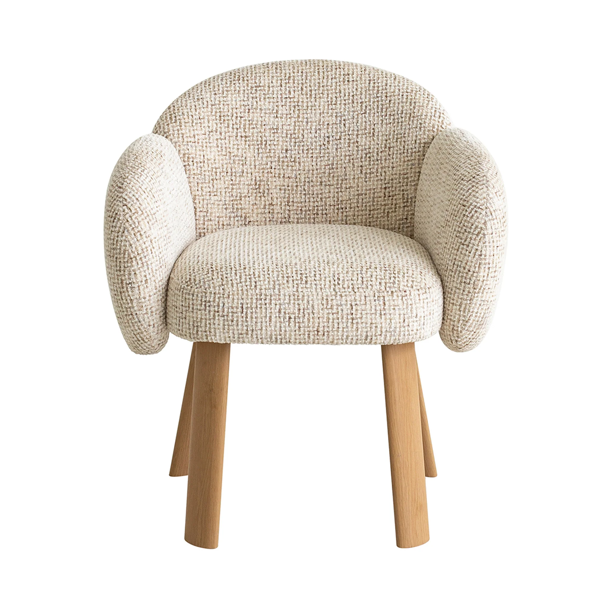 CDC12553-IG Natural Dining Chair - Honeycomb White - Image 2
