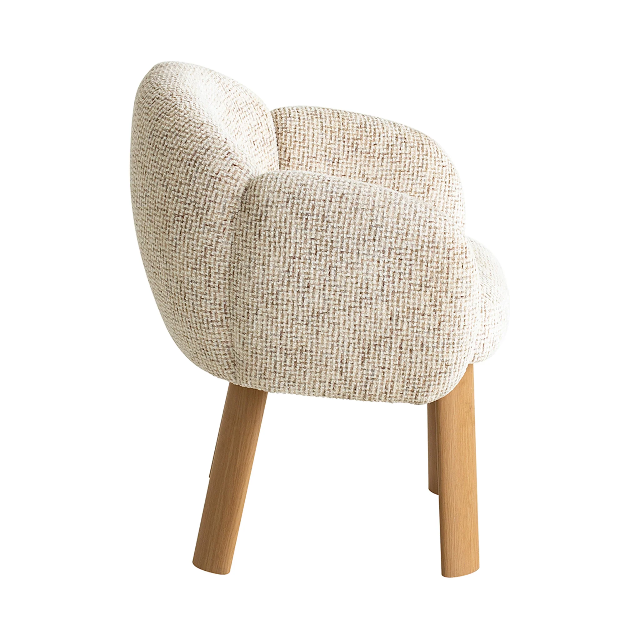 CDC12553-IG Natural Dining Chair - Honeycomb White - Image 3