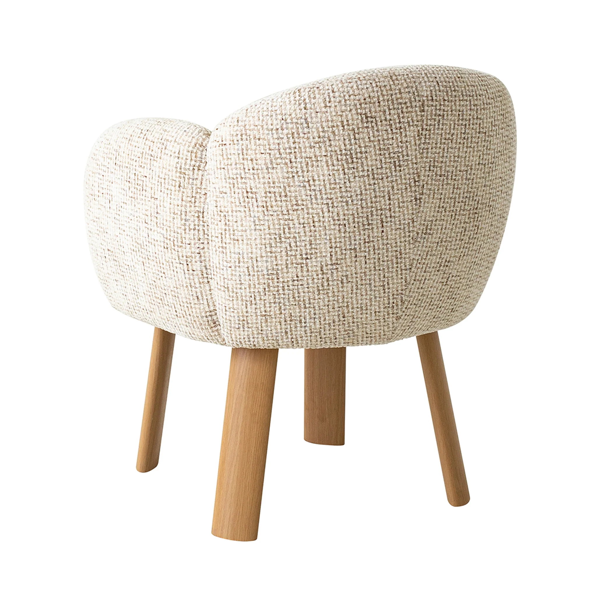 CDC12553-IG Natural Dining Chair - Honeycomb White - Image 4