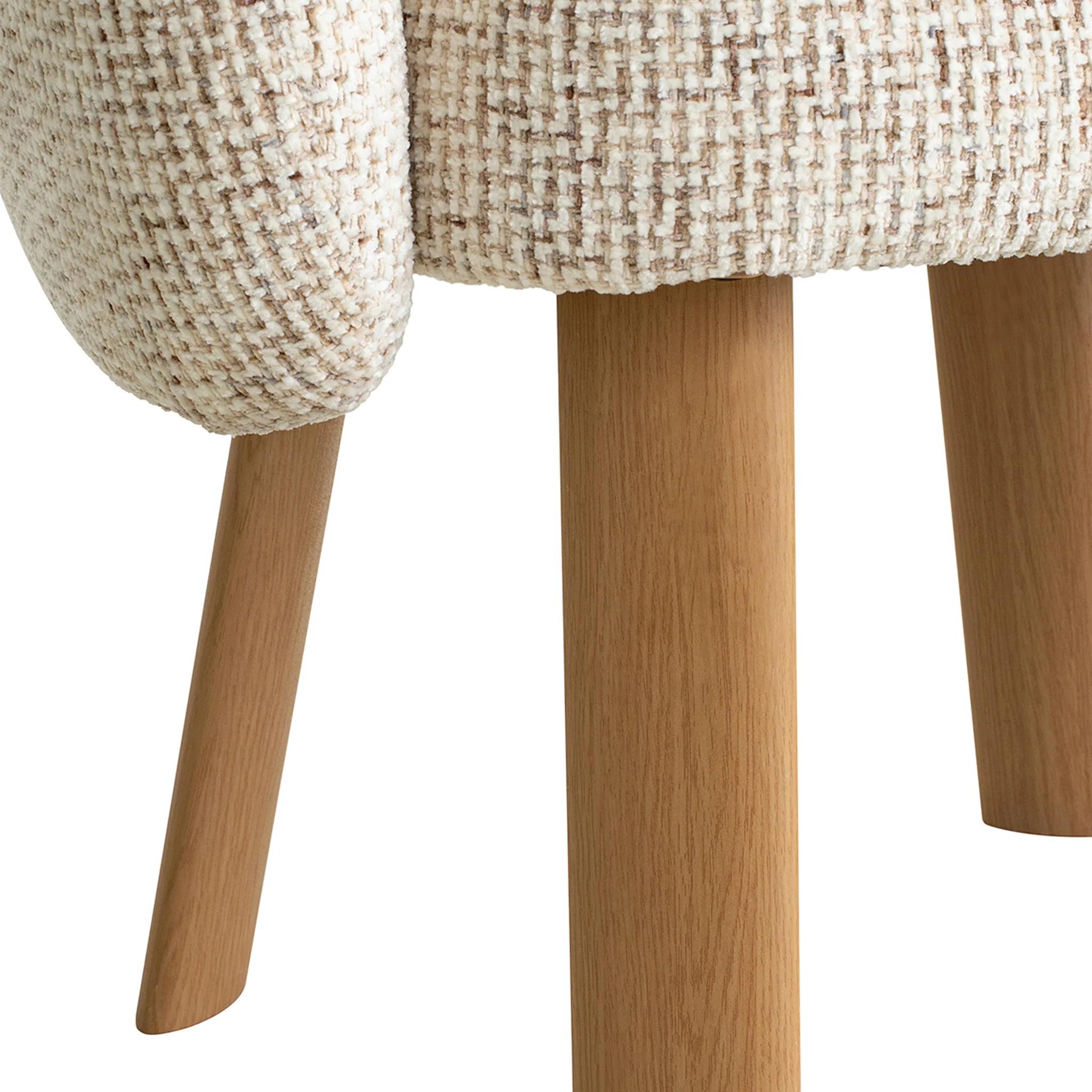 CDC12553-IG Natural Dining Chair - Honeycomb White - Image 7