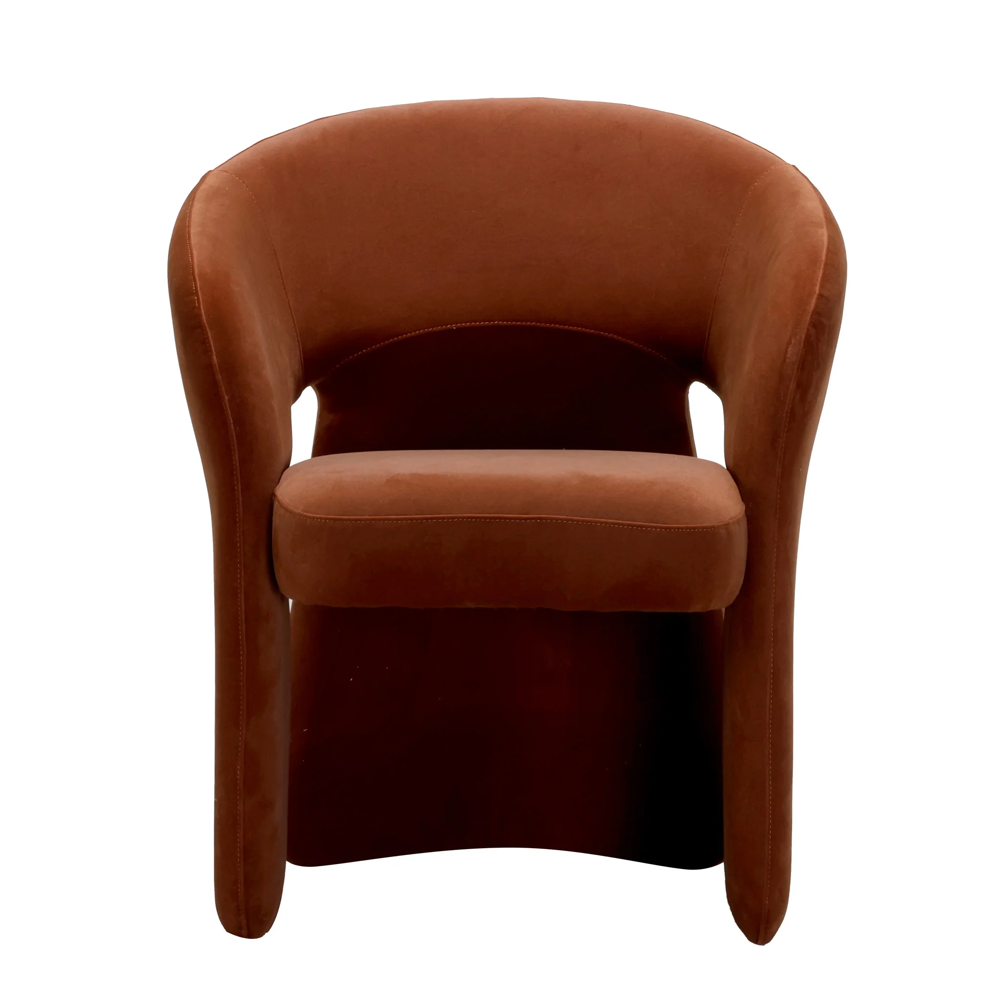 CDC12644-FH Fabric Dining Chair - Burnt Brown - Image 2