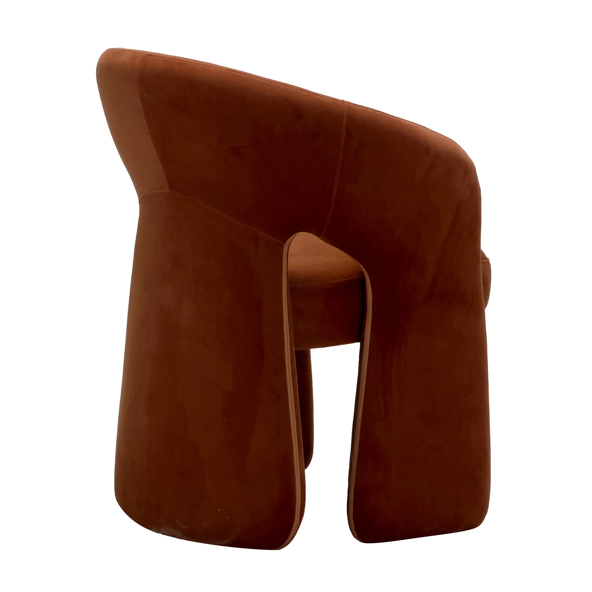 CDC12644-FH Fabric Dining Chair - Burnt Brown - Image 4