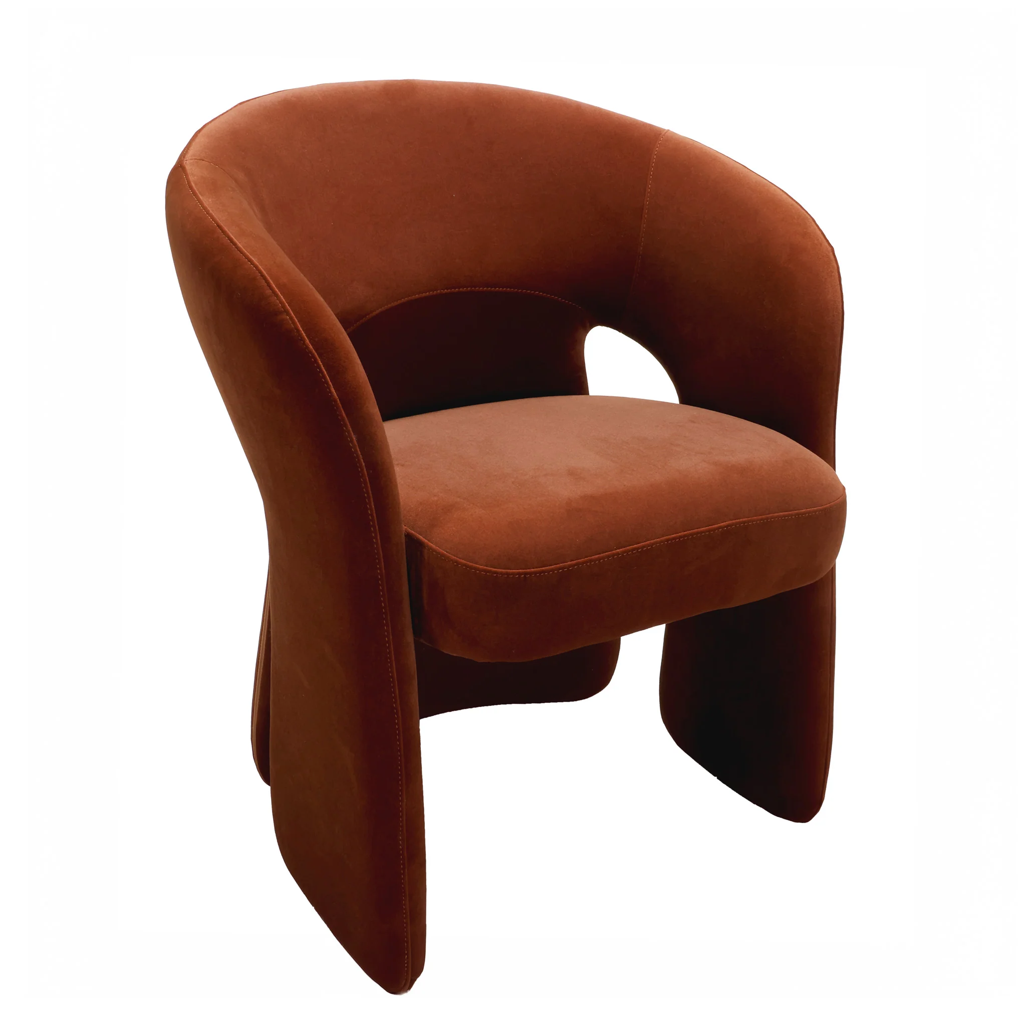 CDC12644-FH Fabric Dining Chair - Burnt Brown - Image 6
