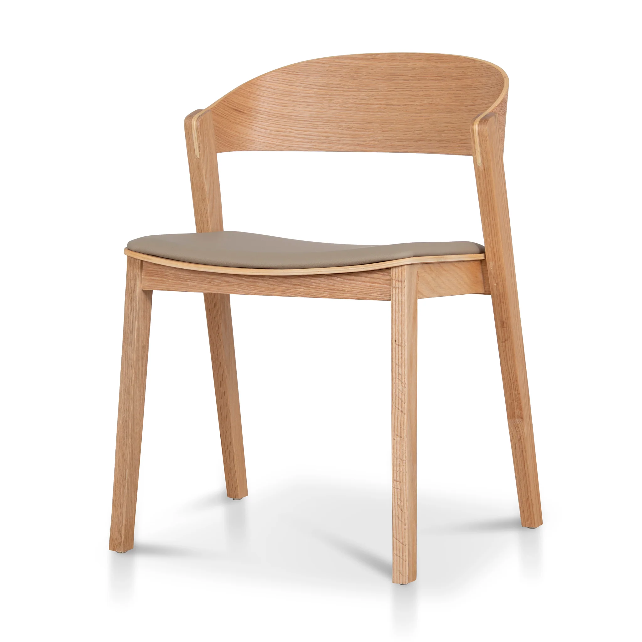 CDC12648-SD Natural Dining Chair - Latte Seat (Set of 2) - Image 3