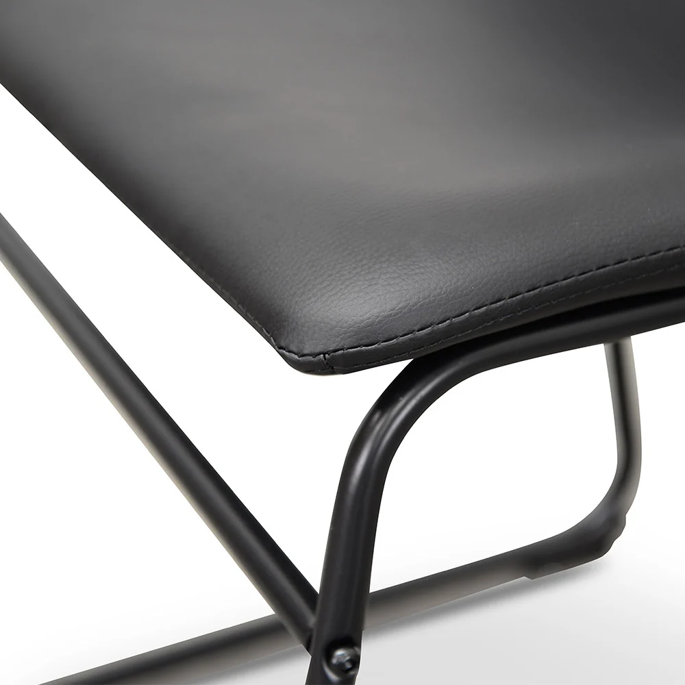 CDC2084-SE Industrial Dining Chair - Black PU (Set of 2) - Image 10