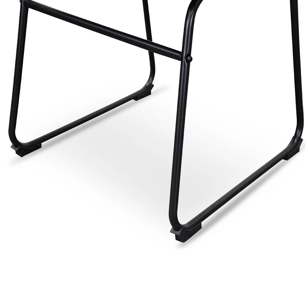 CDC2084-SE Industrial Dining Chair - Black PU (Set of 2) - Image 12