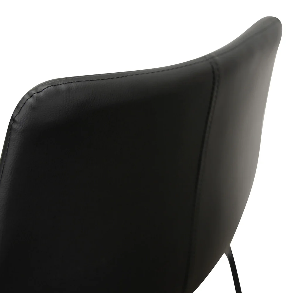 CDC2084-SE Industrial Dining Chair - Black PU (Set of 2) - Image 7