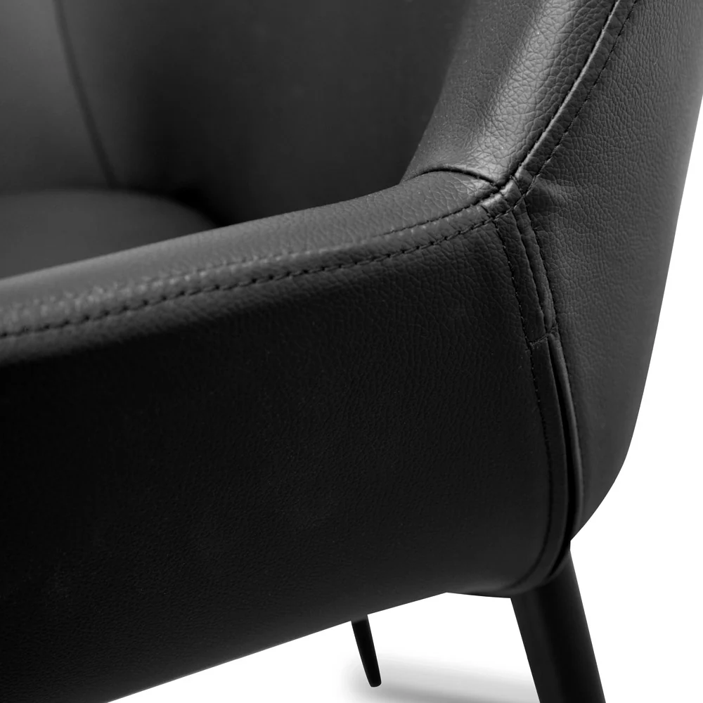 CDC2226-SD Dining chair - Black PU -  Black Legs (Set of 2) - Image 11
