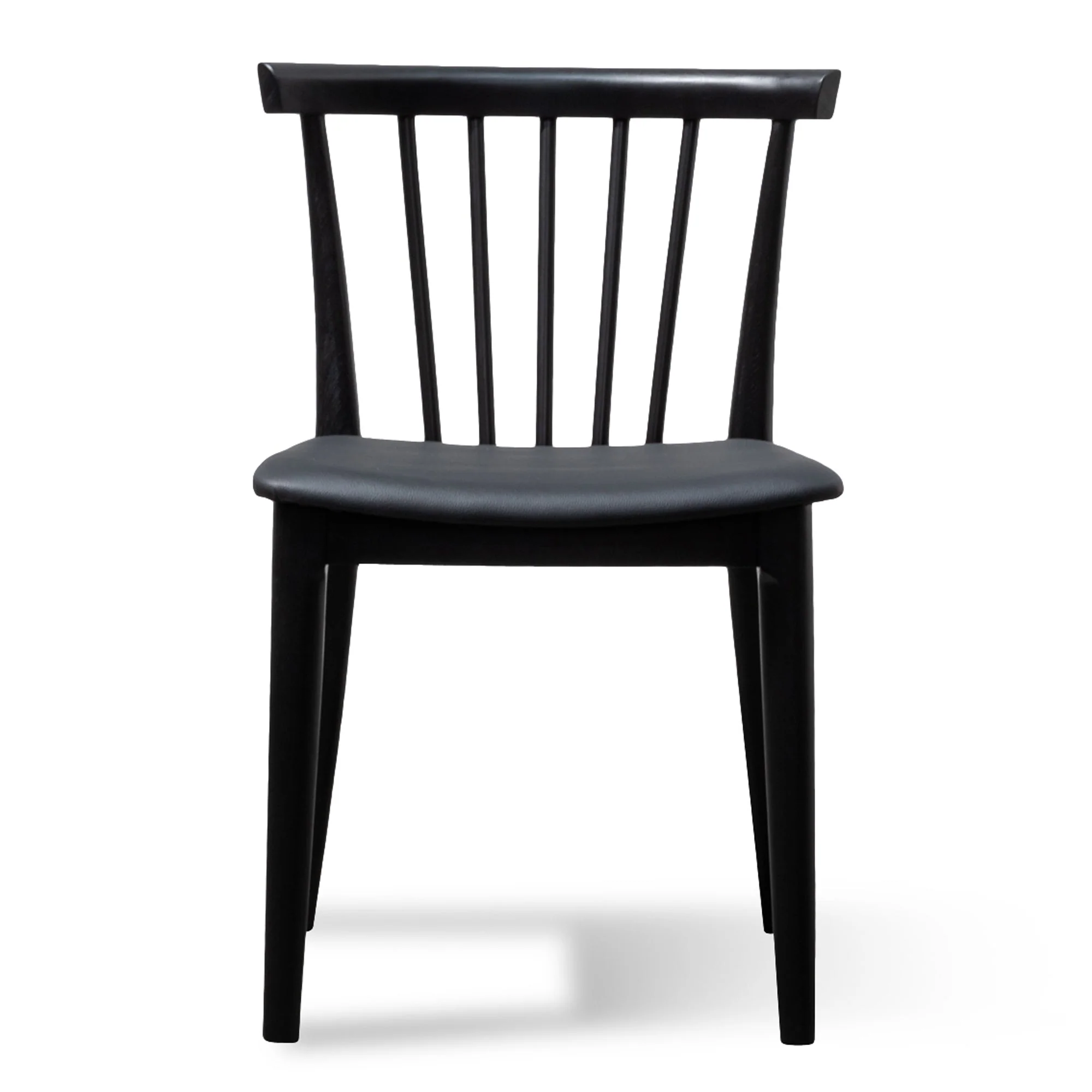 CDC6042-SD - Dining chair - Solid timber and Black PU (Set of 2) - Image 3
