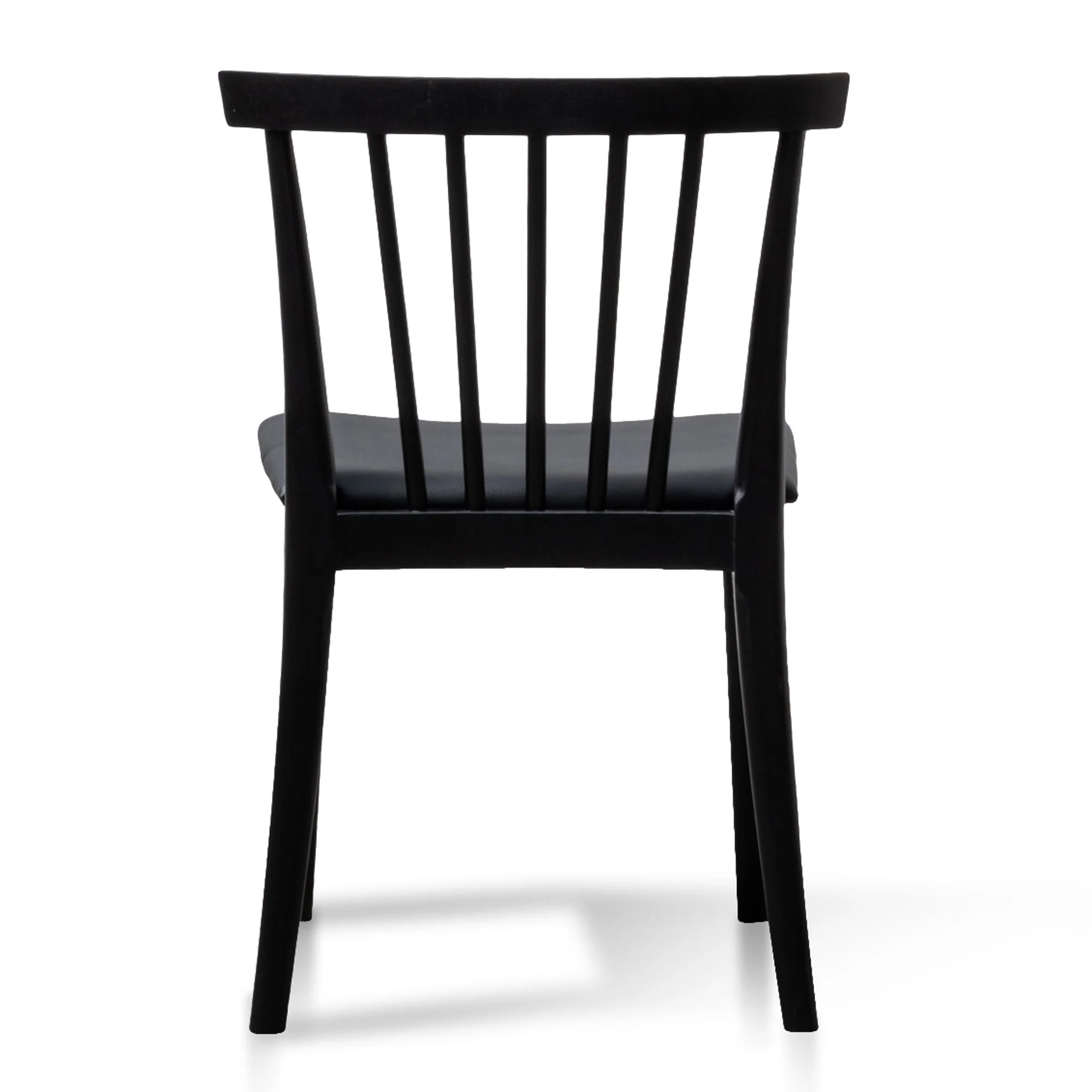 CDC6042-SD - Dining chair - Solid timber and Black PU (Set of 2) - Image 5