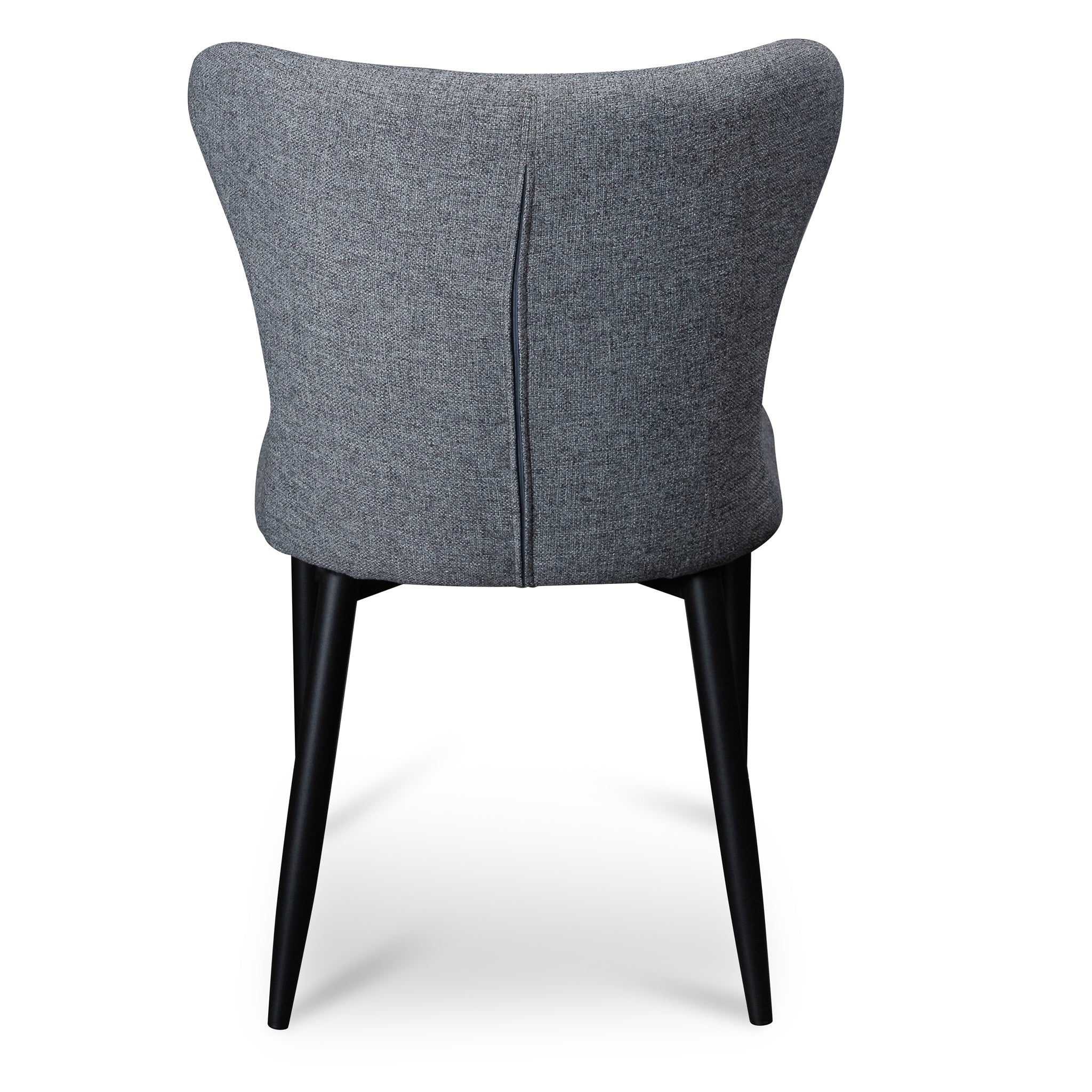 CDC6114-ST Fabric Dining Chair - Pebble Grey with Black Legs (Clearance) - Image 5