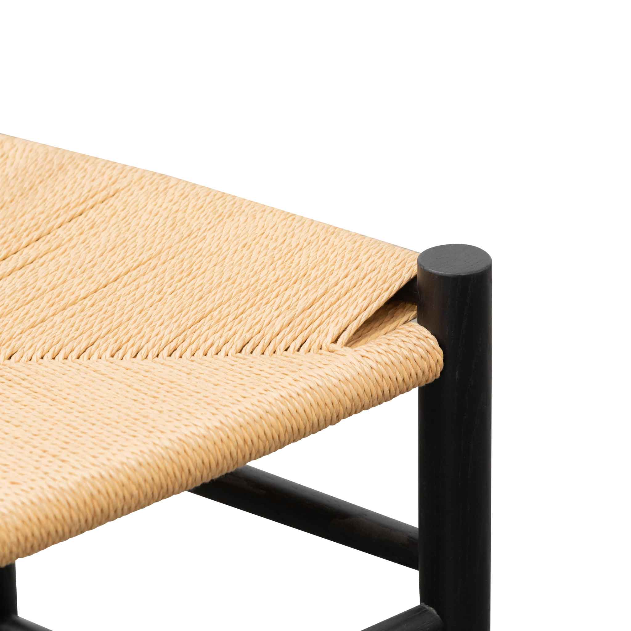 CDC6621-OW Rattan Black Dining Chair - Natural Seat (Set of 2) - Image 10