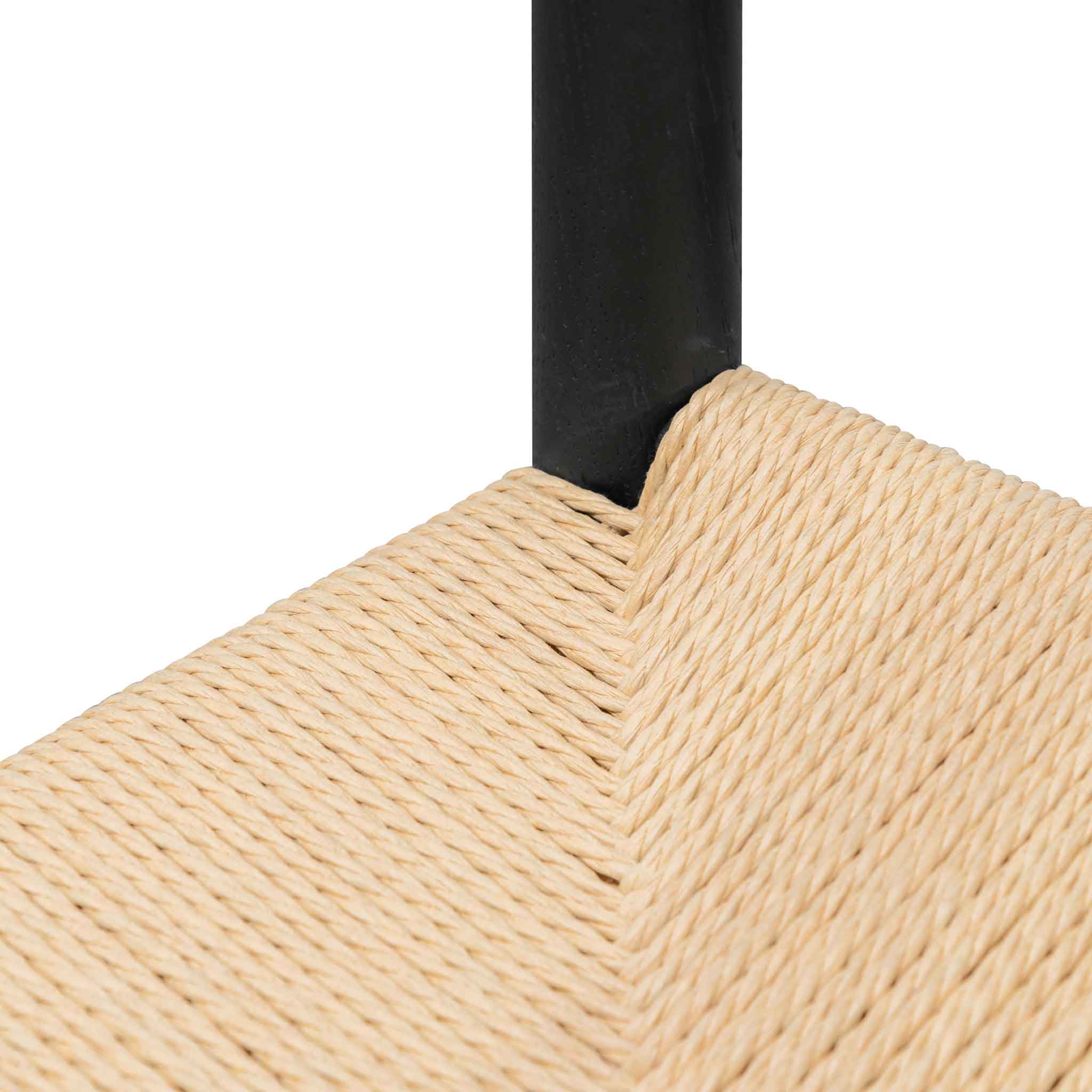 CDC6621-OW Rattan Black Dining Chair - Natural Seat (Set of 2) - Image 12