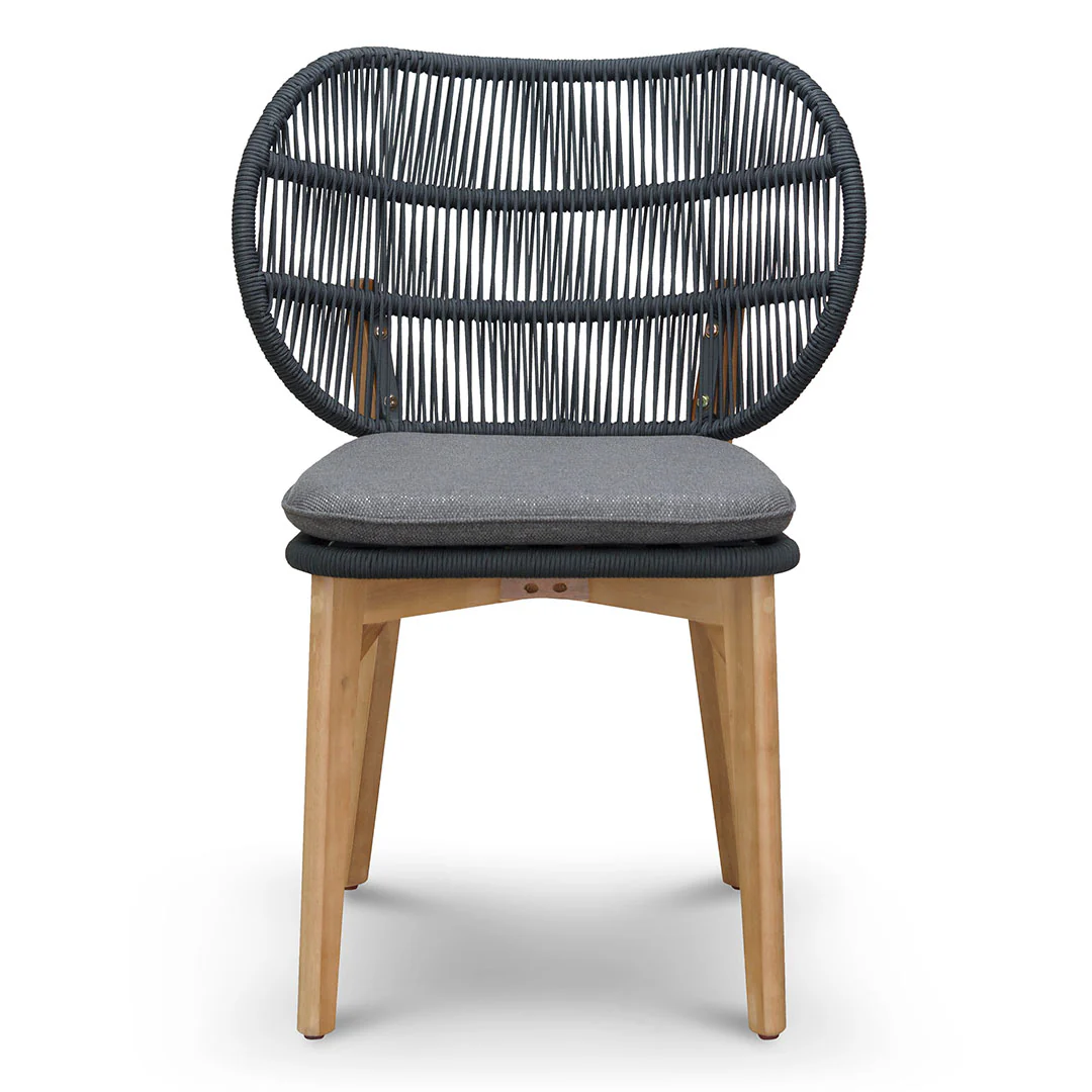 CDC6721-EM Outdoor Dining Chair - Anthracite Grey Cushion (Set of 2) - Image 3