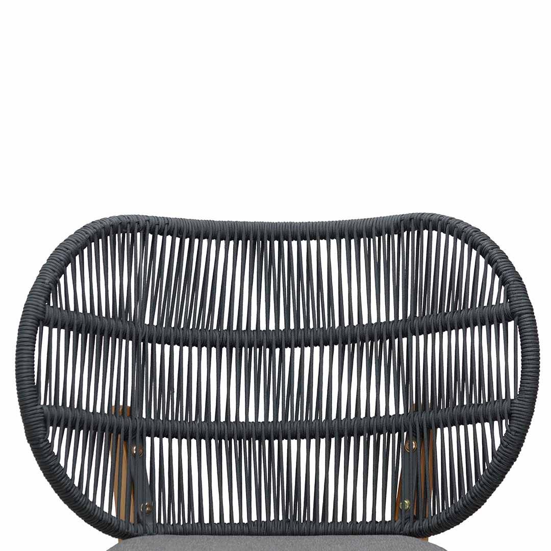 CDC6721-EM Outdoor Dining Chair - Anthracite Grey Cushion (Set of 2) - Image 4