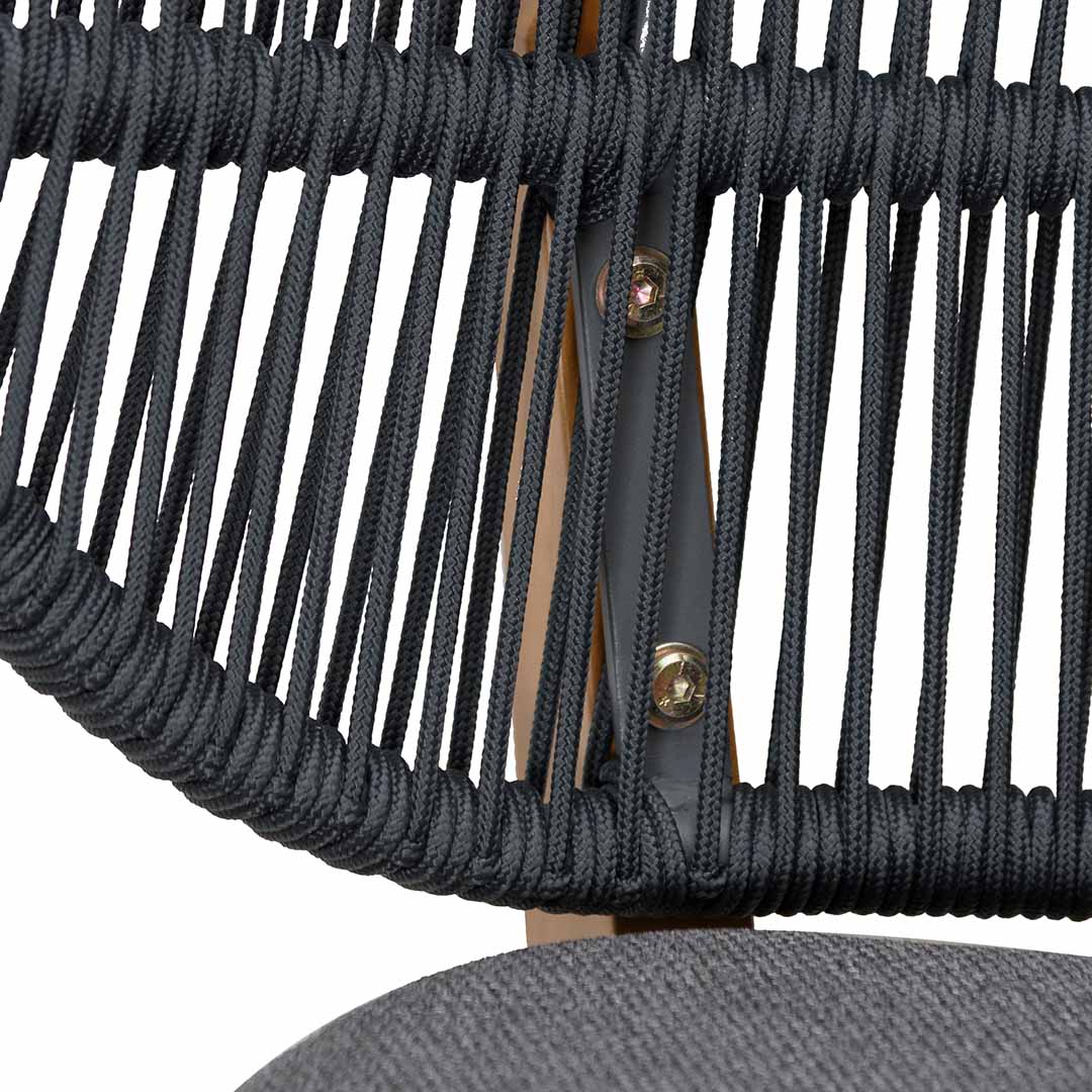 CDC6721-EM Outdoor Dining Chair - Anthracite Grey Cushion (Set of 2) - Image 6