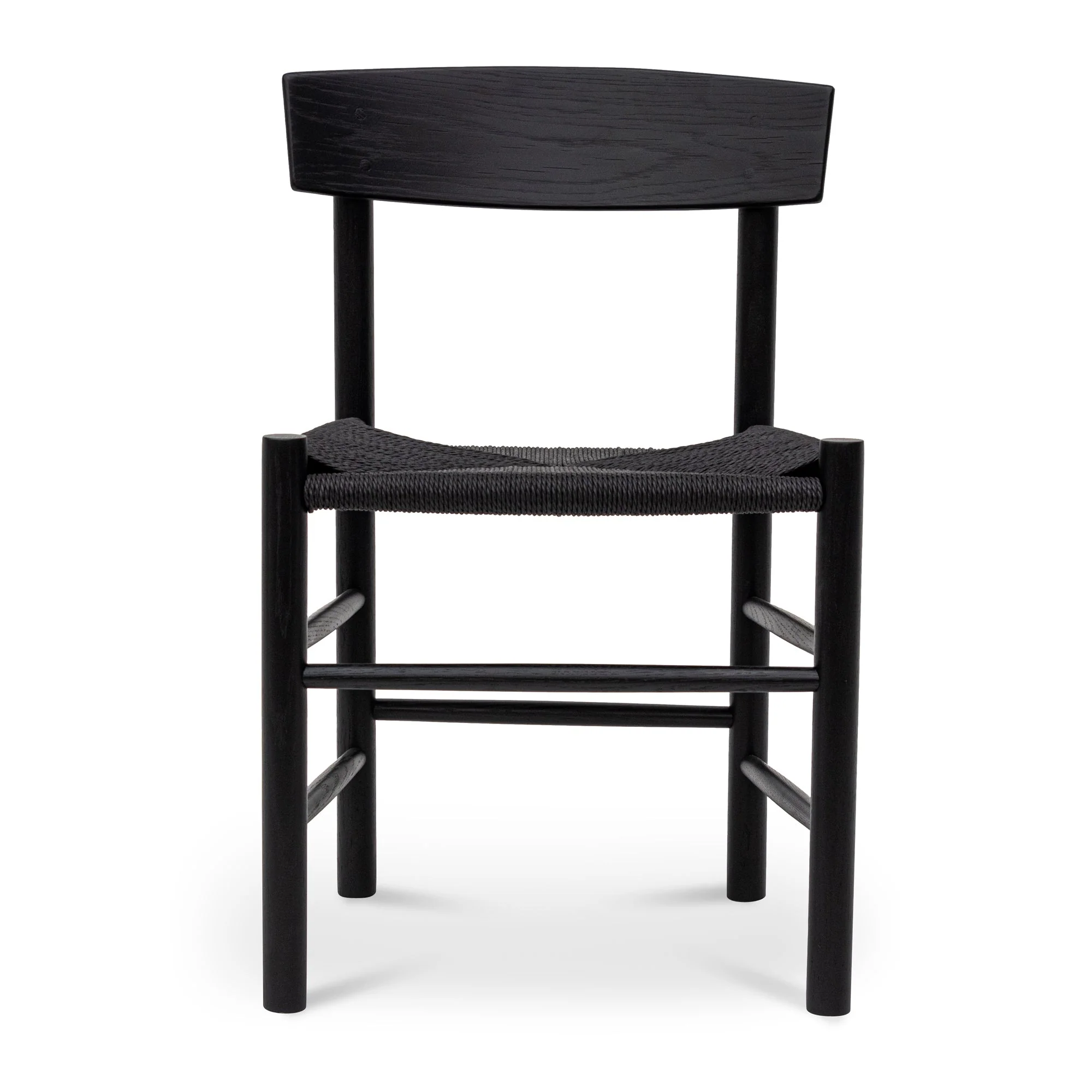 CDC8014-OW Rattan Dining Chair - Full Black (Set of 2) - Image 3
