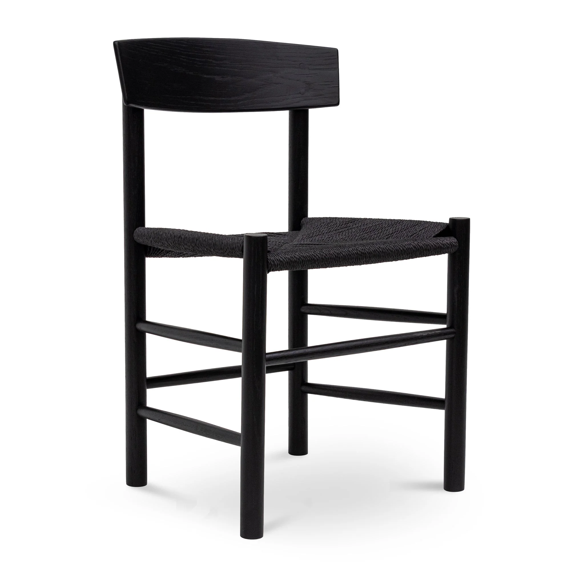 CDC8014-OW Rattan Dining Chair - Full Black (Set of 2) - Image 4