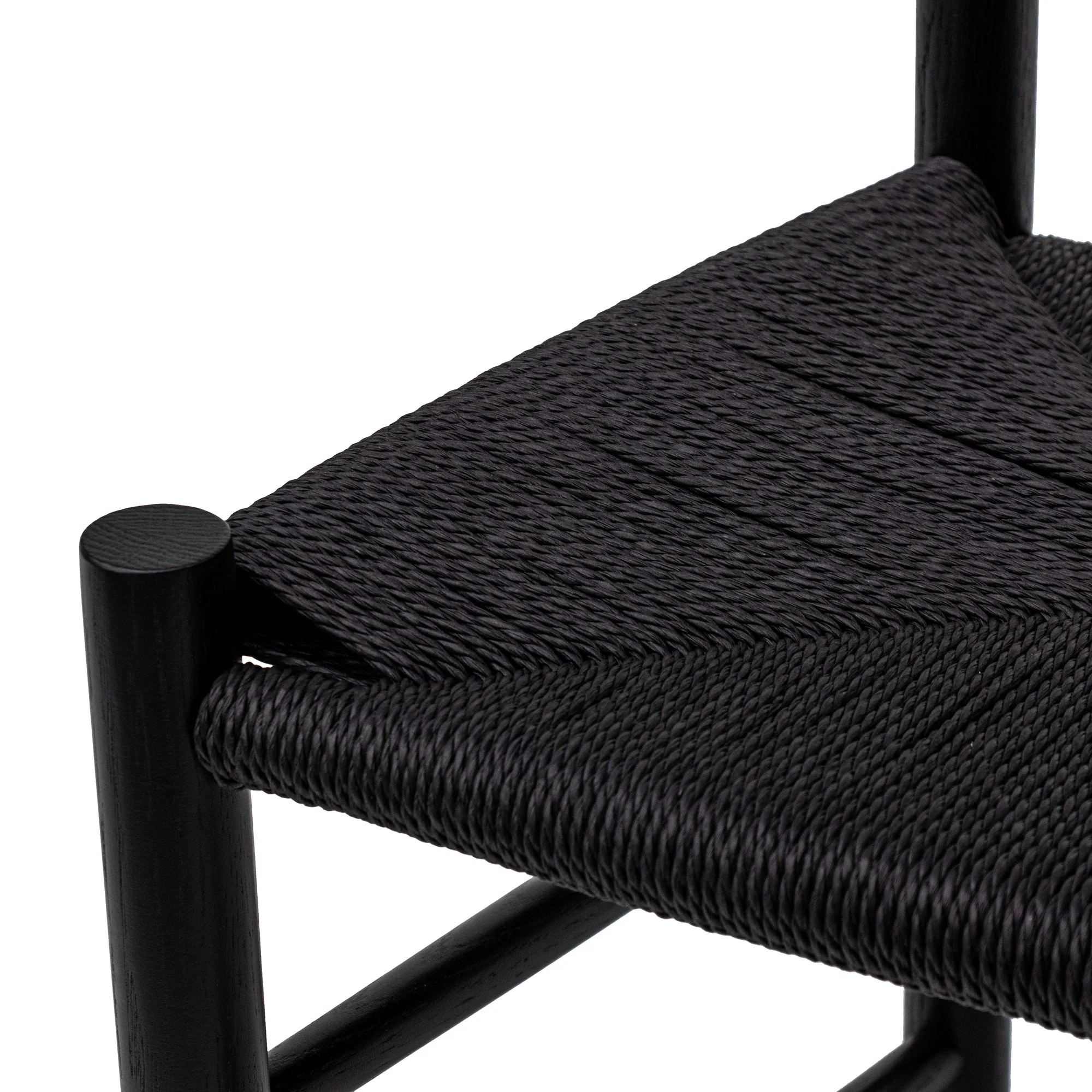 CDC8014-OW Rattan Dining Chair - Full Black (Set of 2) - Image 8
