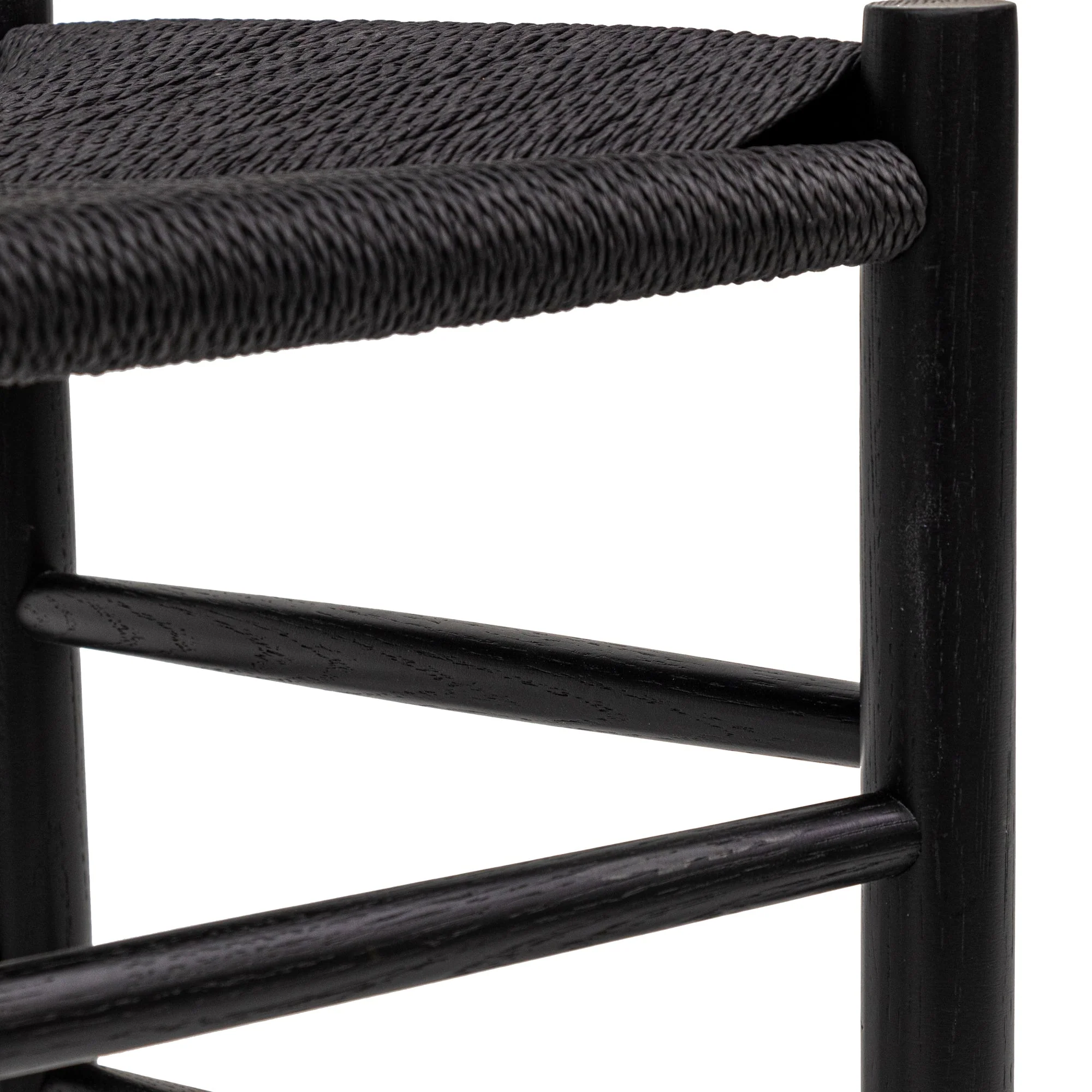 CDC8014-OW Rattan Dining Chair - Full Black (Set of 2) - Image 9