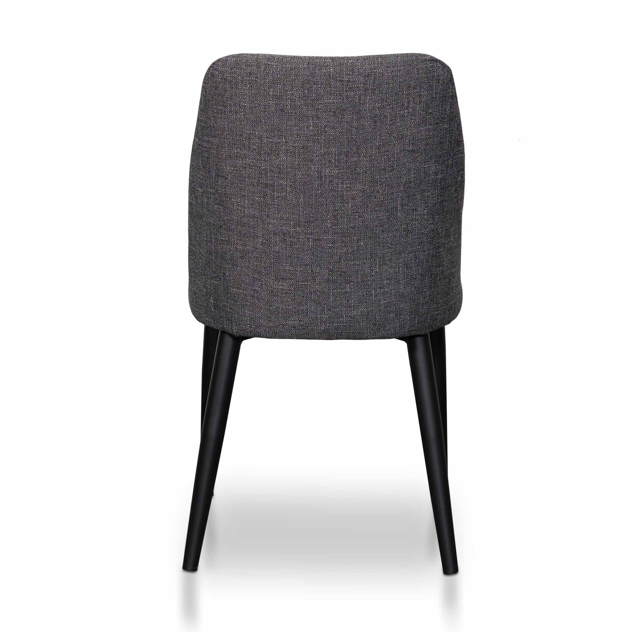CDC8045-ST Fabric Dining Chair - Dark Grey with Black Legs (Set of 2) - Image 6