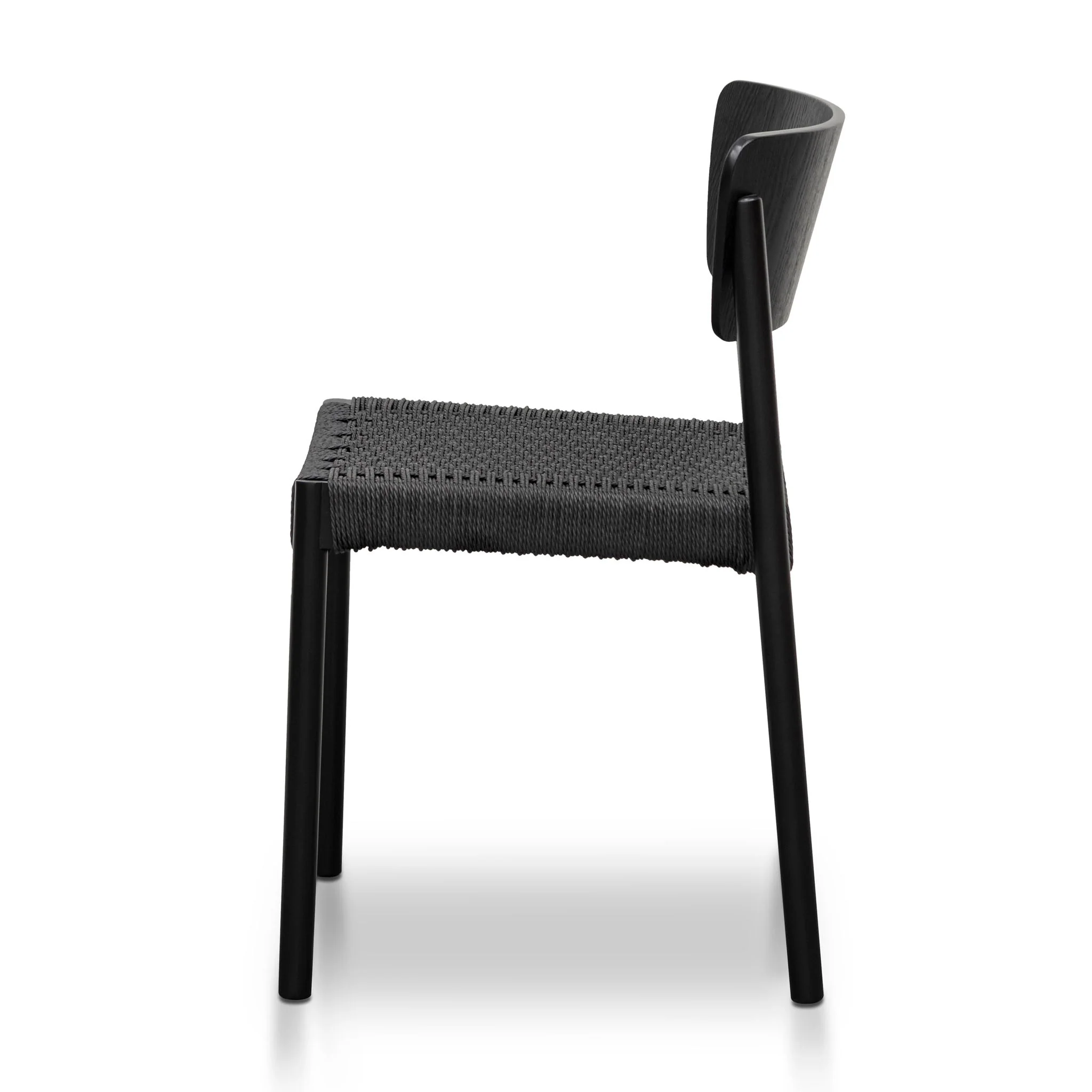 CDC8151-SD Rope Seat Dining Chair - Black (Set of 2) - Image 4