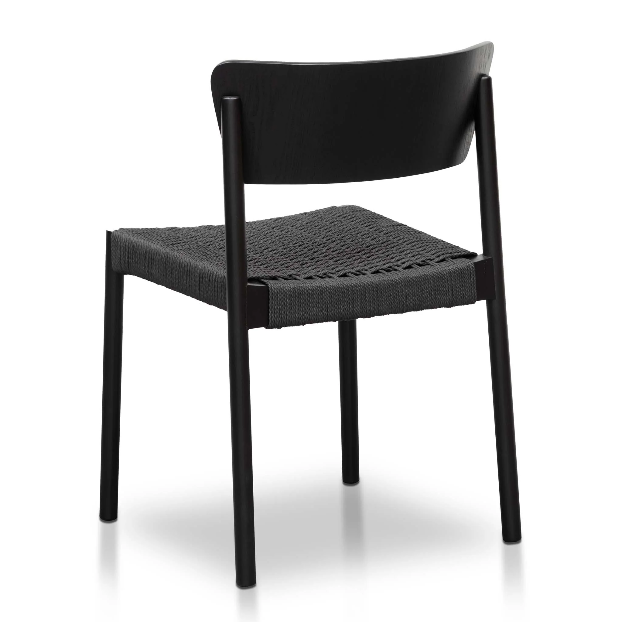 CDC8151-SD Rope Seat Dining Chair - Black (Set of 2) - Image 5
