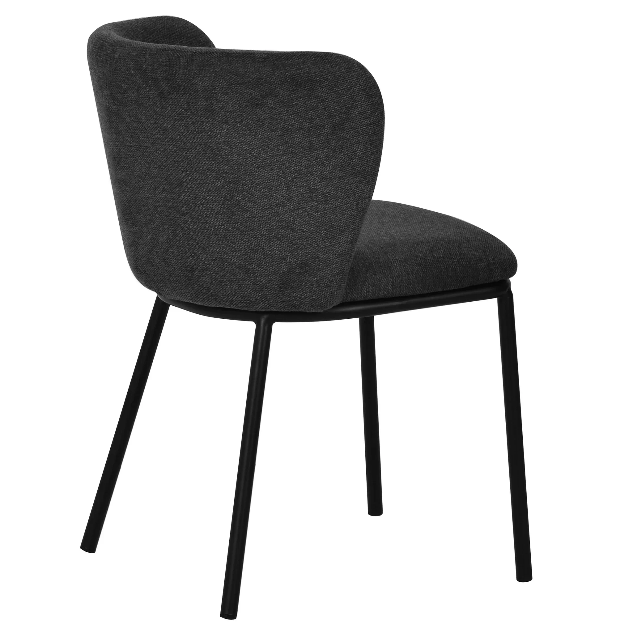CDC8168-FH Fabric Dining Chair - Charcoal Grey (Set of 2) - Image 6