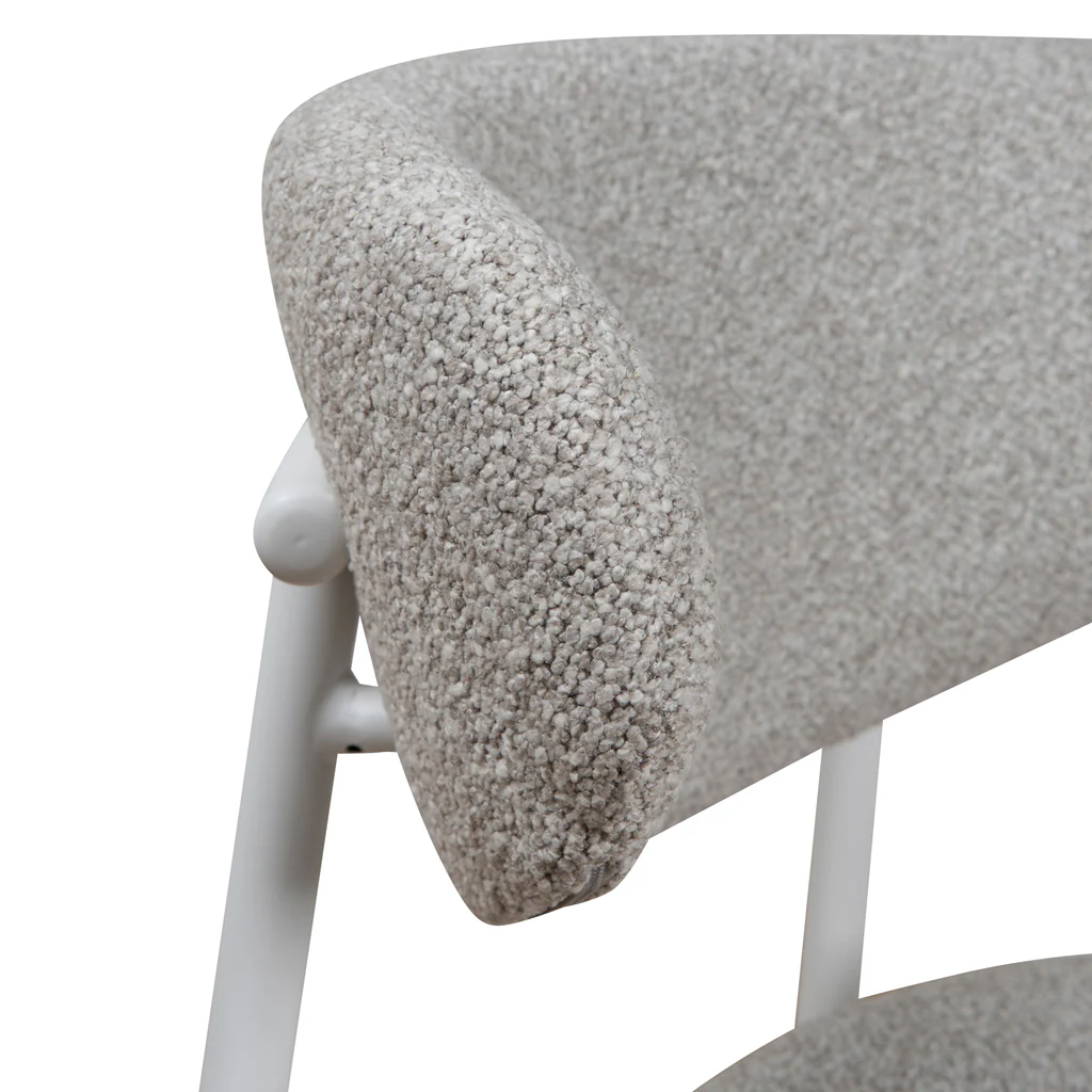 CDC8608-FHx2 White Dining Chair - Clay Grey (Set of 2) - Image 10