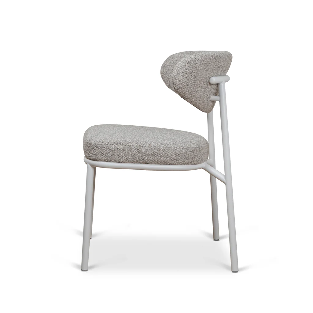 CDC8608-FHx2 White Dining Chair - Clay Grey (Set of 2) - Image 4