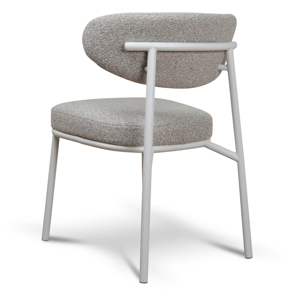 CDC8608-FHx2 White Dining Chair - Clay Grey (Set of 2) - Image 5