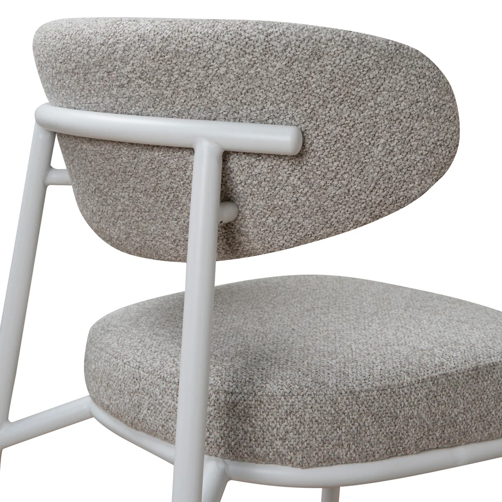 CDC8608-FHx2 White Dining Chair - Clay Grey (Set of 2) - Image 7