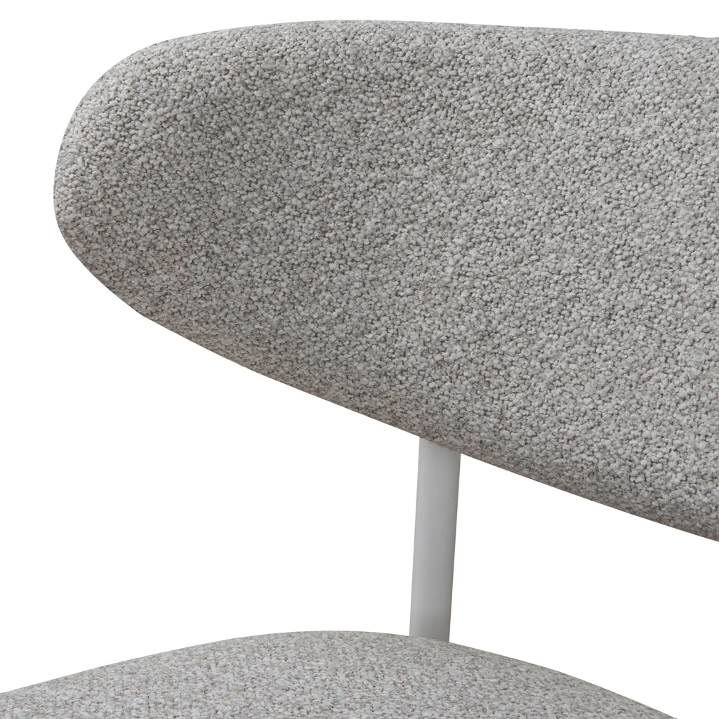 CDC8608-FHx2 White Dining Chair - Clay Grey (Set of 2) - Image 8