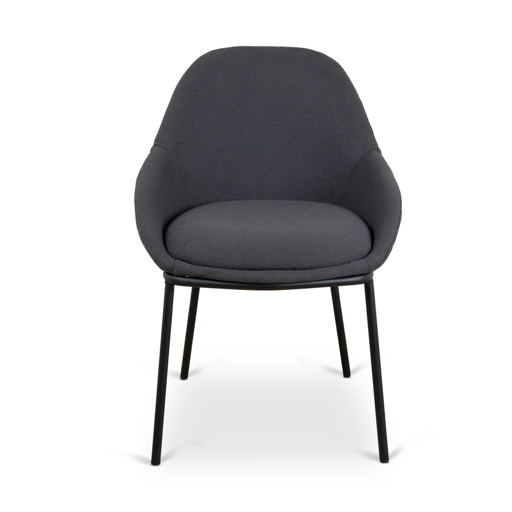 CDC8887-LF Fabric Dining Chair - Charcoal - Image 2