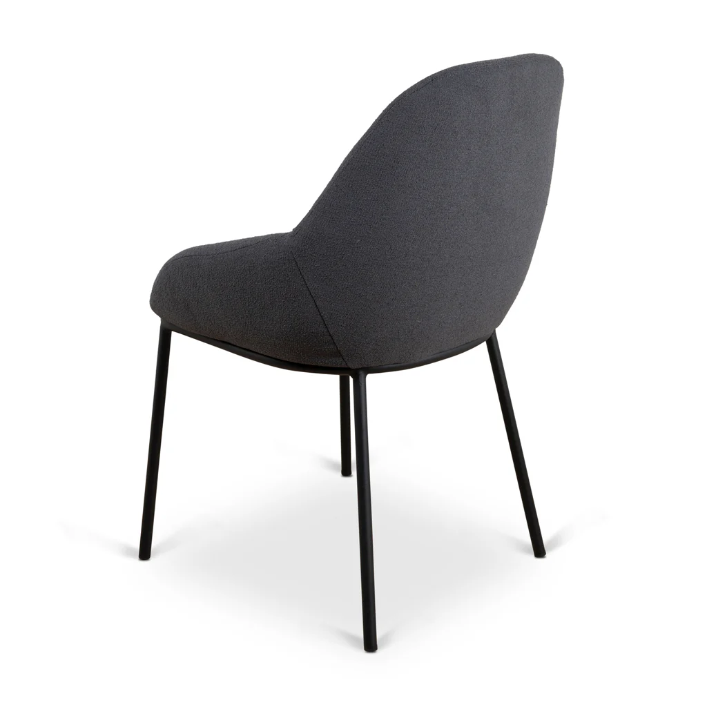 CDC8887-LF Fabric Dining Chair - Charcoal - Image 4