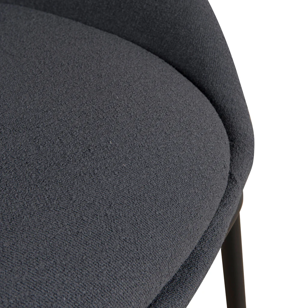 CDC8887-LF Fabric Dining Chair - Charcoal - Image 7