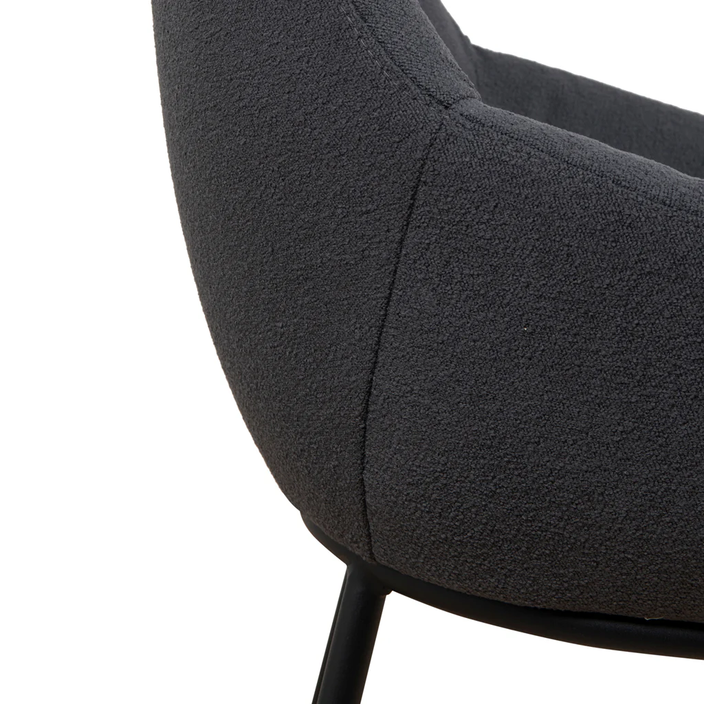 CDC8887-LF Fabric Dining Chair - Charcoal - Image 9