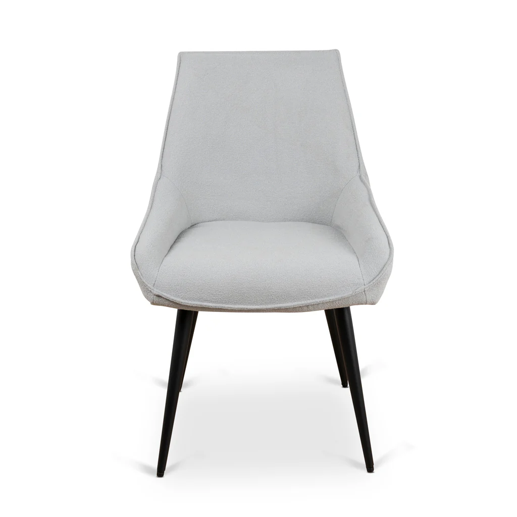 CDC8889-LF Fabric Dining Chair - Pale Grey - Image 3