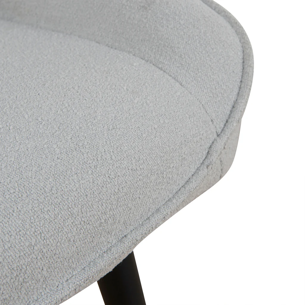 CDC8889-LF Fabric Dining Chair - Pale Grey - Image 6