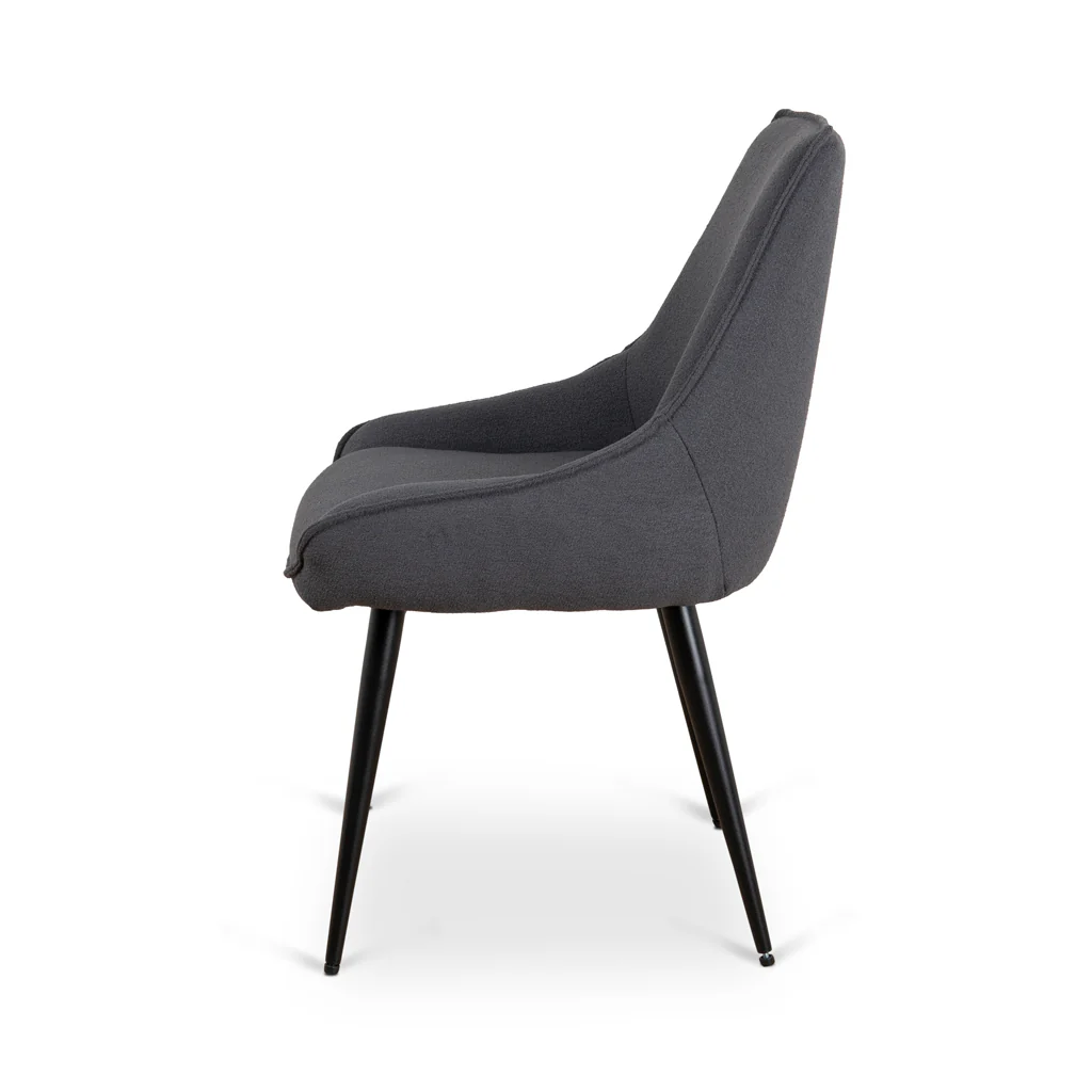 CDC8890-LF Fabric Dining Chair - Charcoal - Image 3