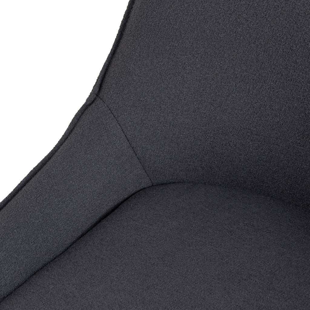 CDC8890-LF Fabric Dining Chair - Charcoal - Image 6